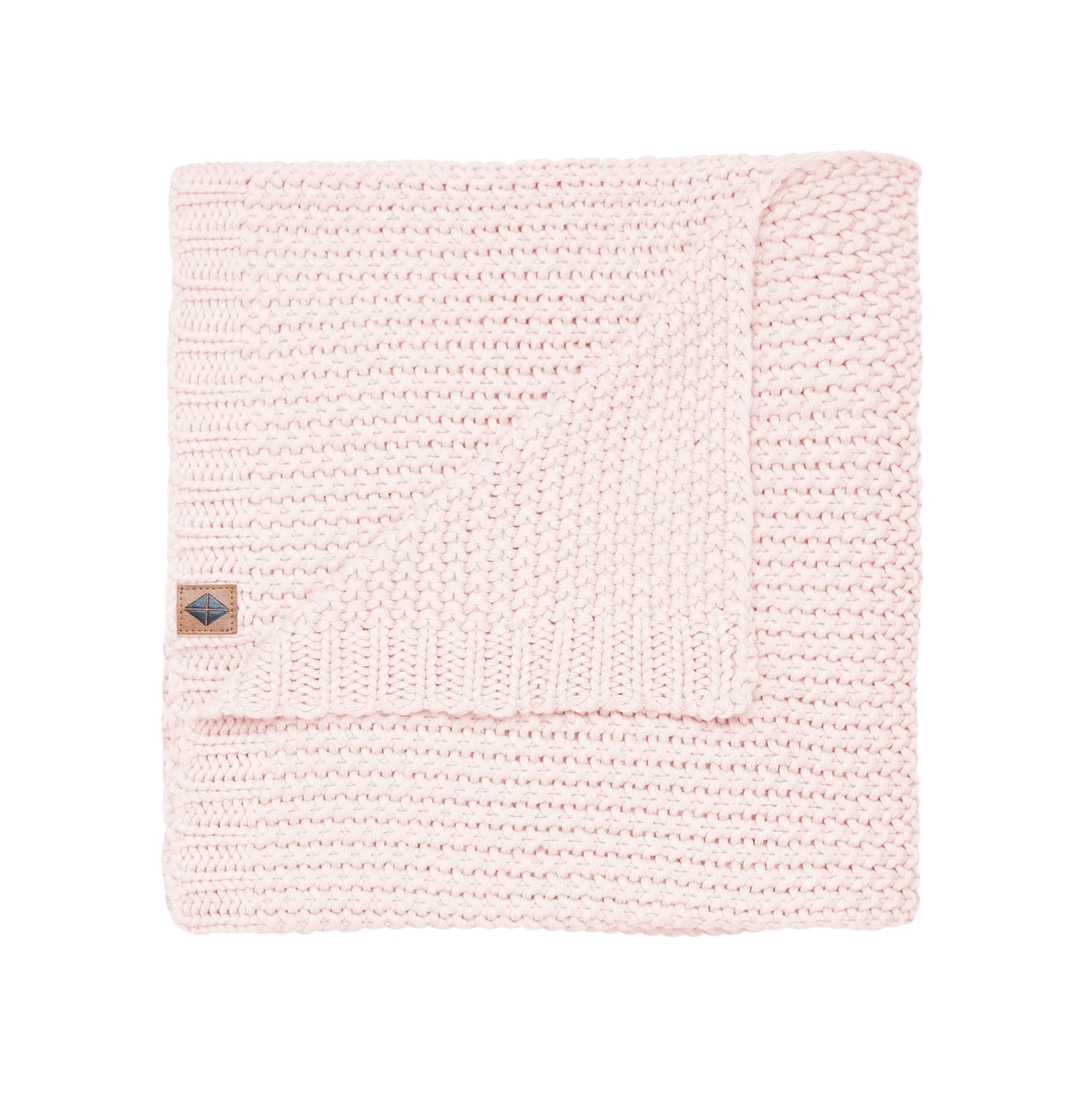 Chunky Knit Baby Blanket in Blush