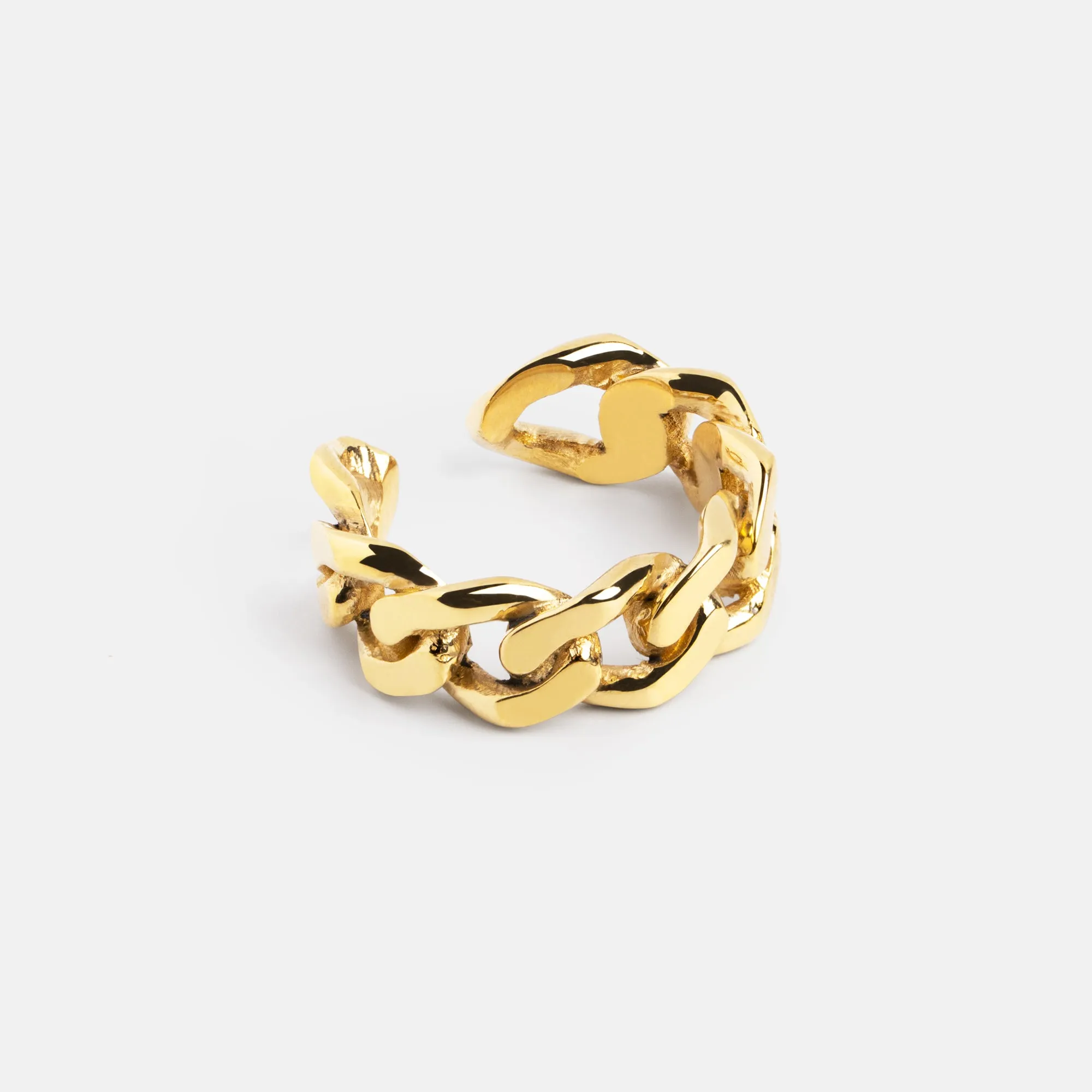 Chunky Link Gold Ring