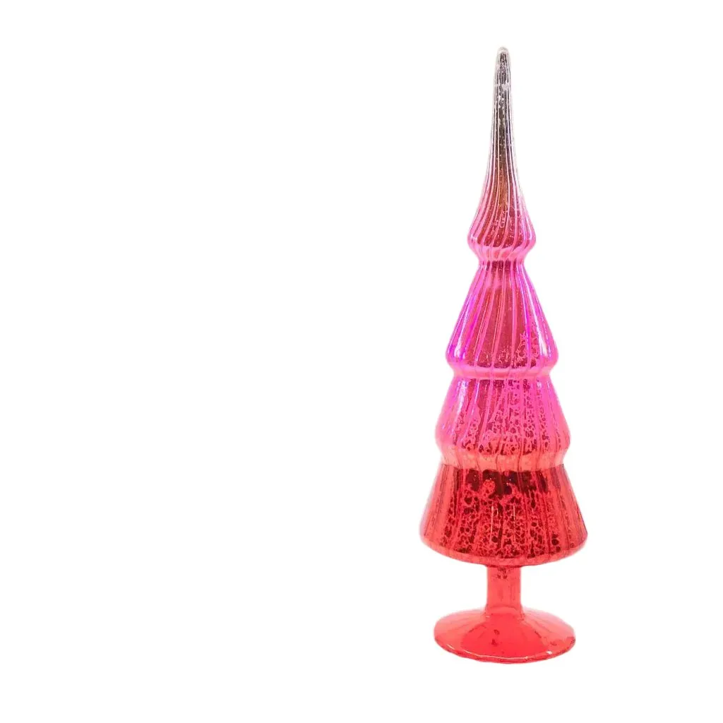 Color Fade Glass Metallic Tree 11, Pink