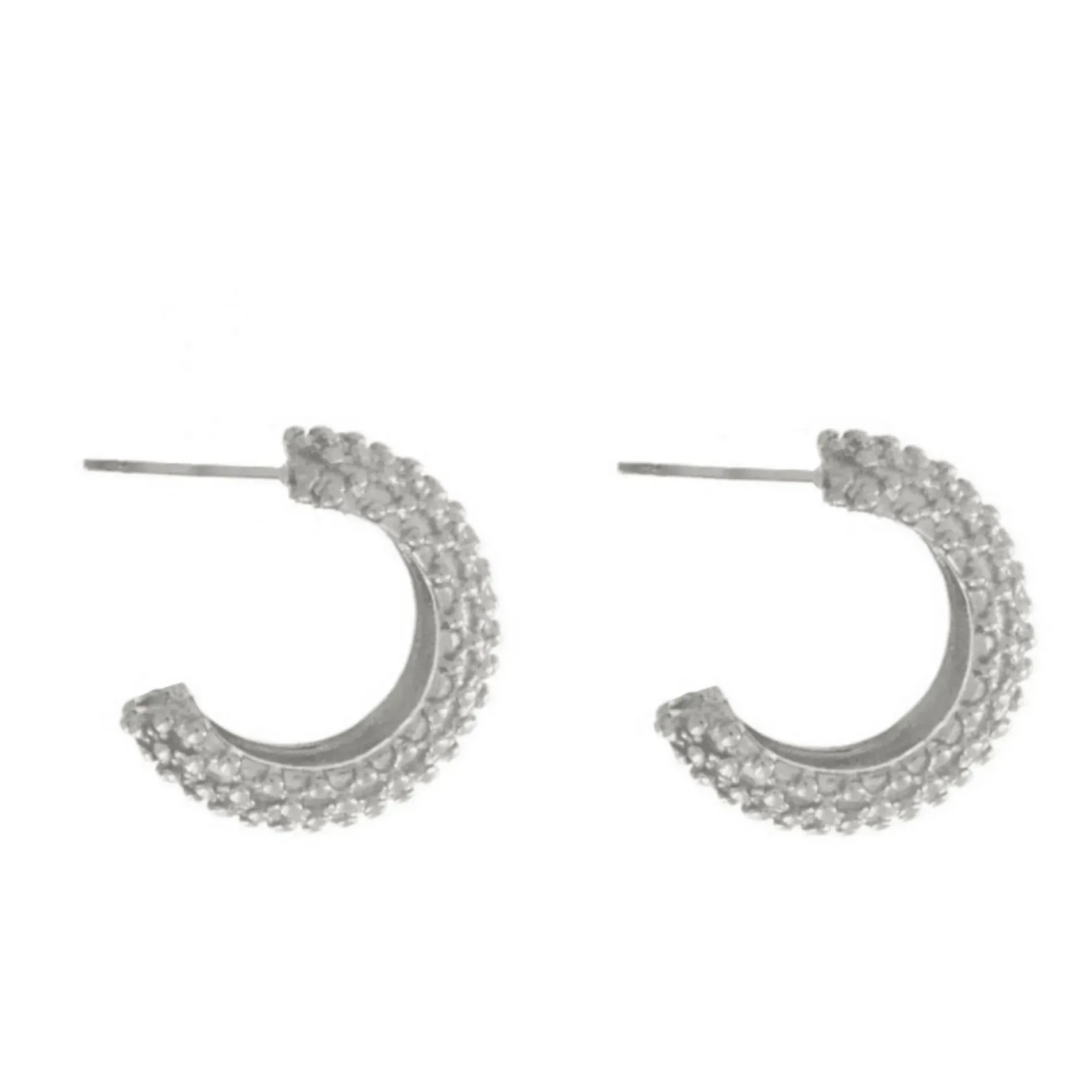 Courage Waterproof Harlekin Statement Hoop Earring Silver Plating