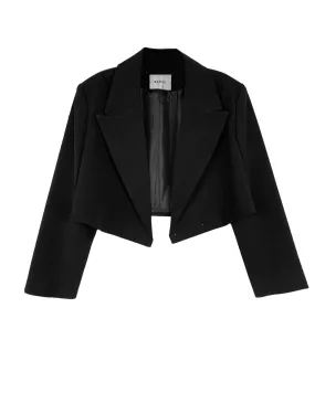 Cropped Blazer - Black