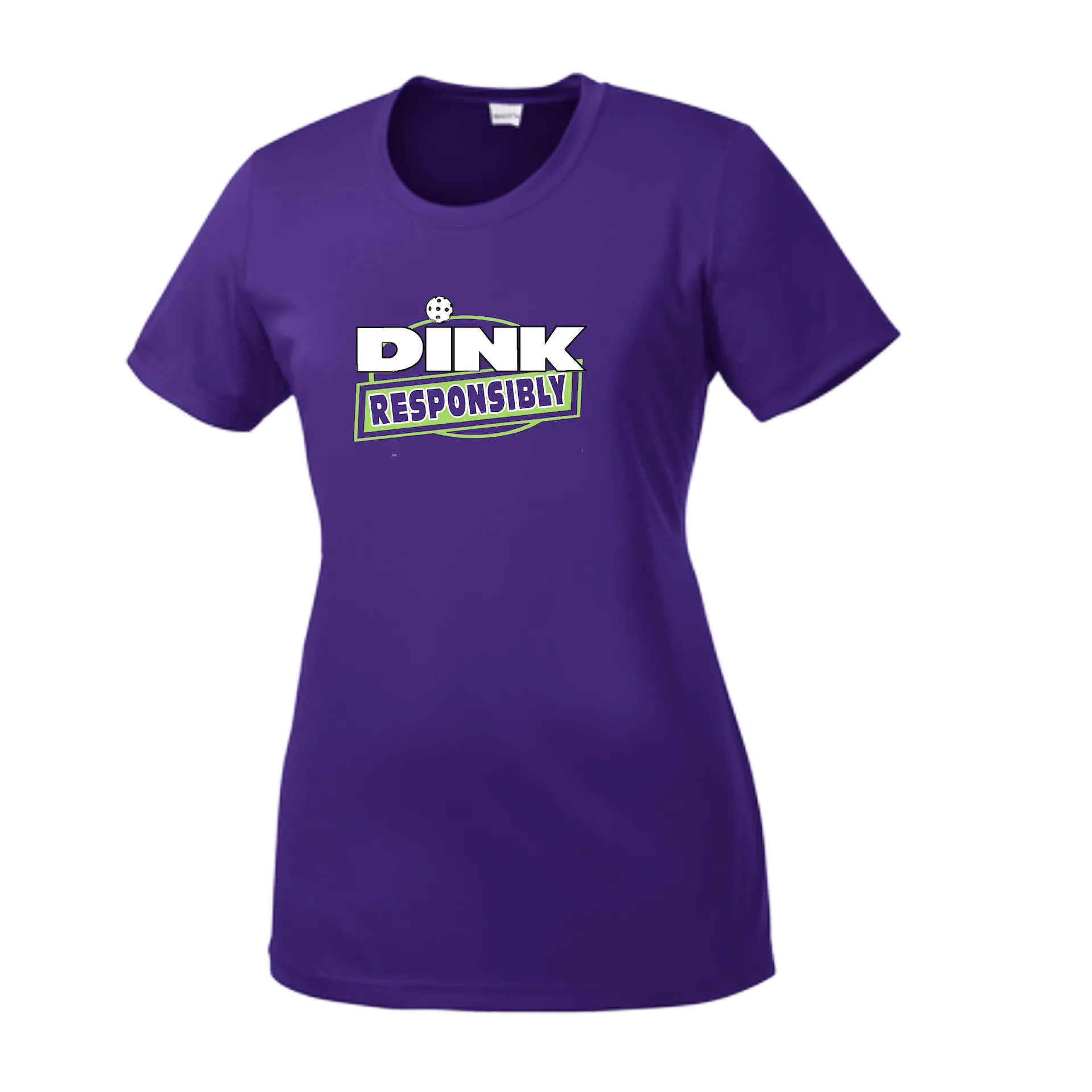 Dink Responsibly | Women’s Short Sleeve Crewneck Athletic Shirts | 100% Polyester