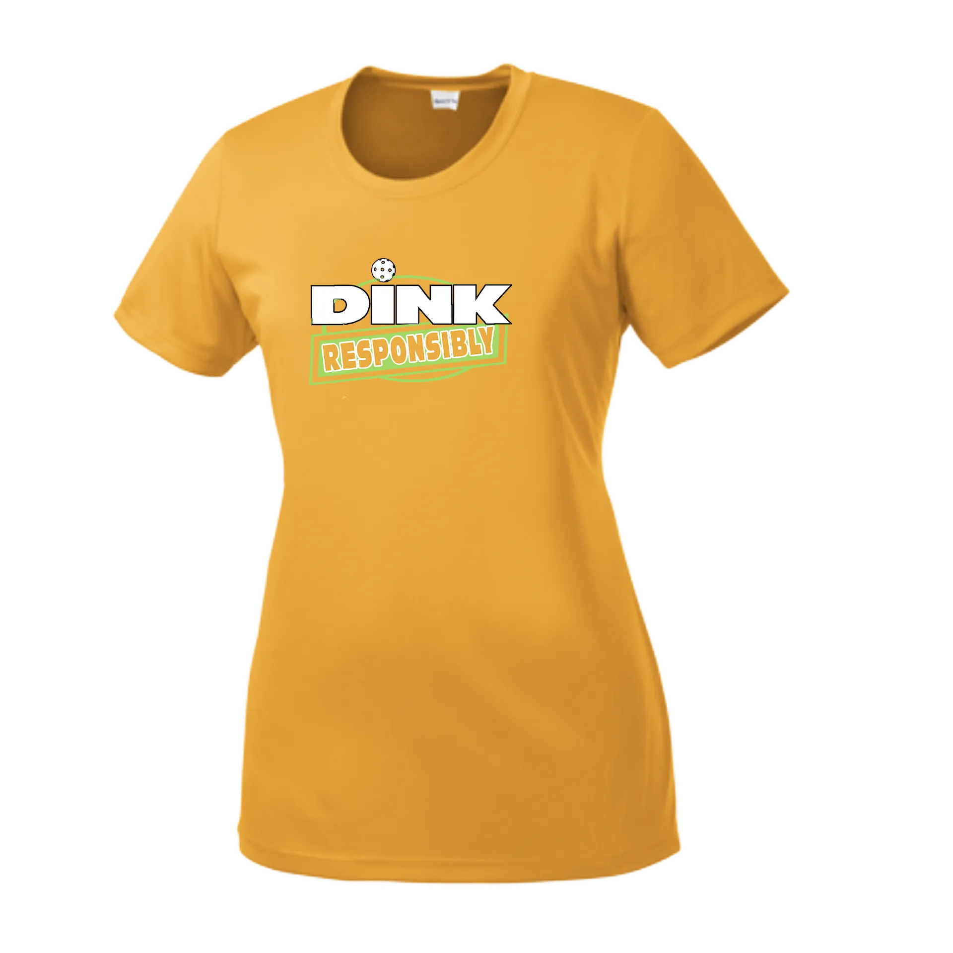 Dink Responsibly | Women’s Short Sleeve Crewneck Athletic Shirts | 100% Polyester