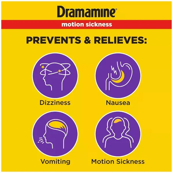 Dramamine All Day Less Drowsy Motion Sickness Relief Tablets