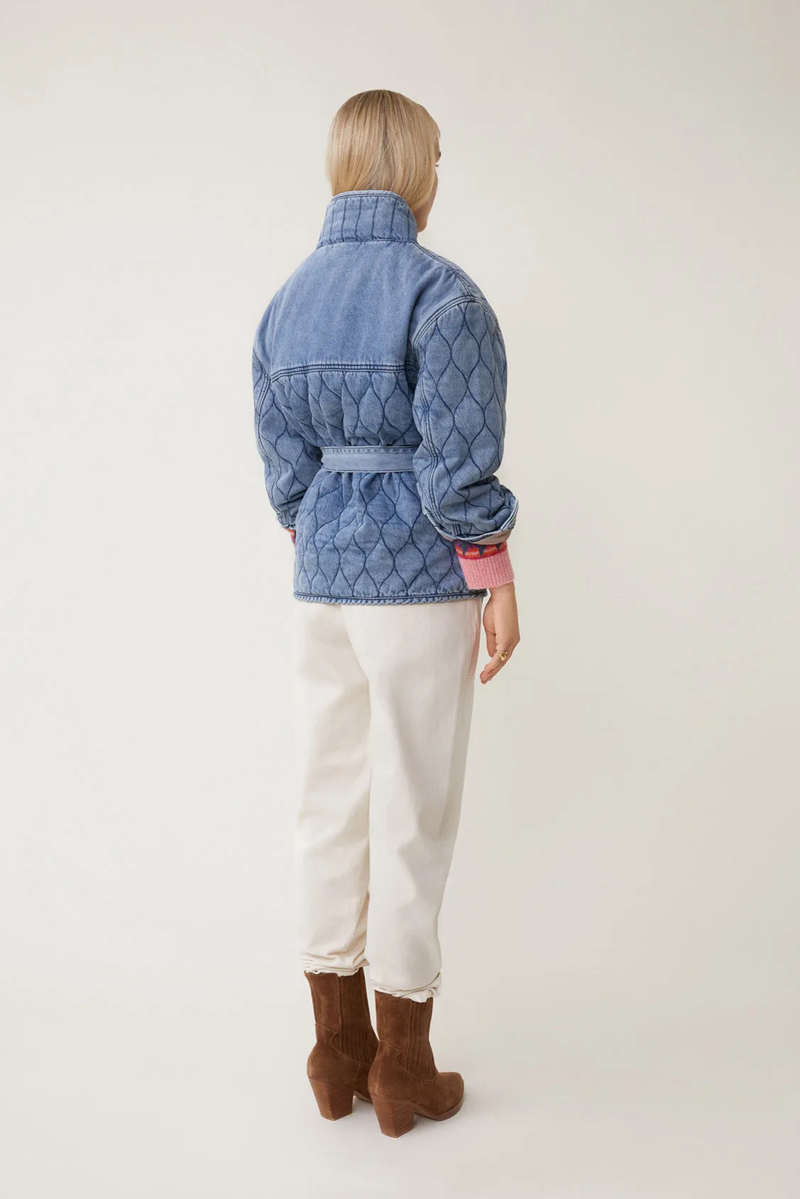 Eric Oversized quilted denim coat