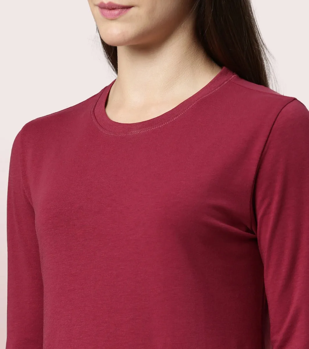 Essentials Cotton Long Sleeve Crew Tee