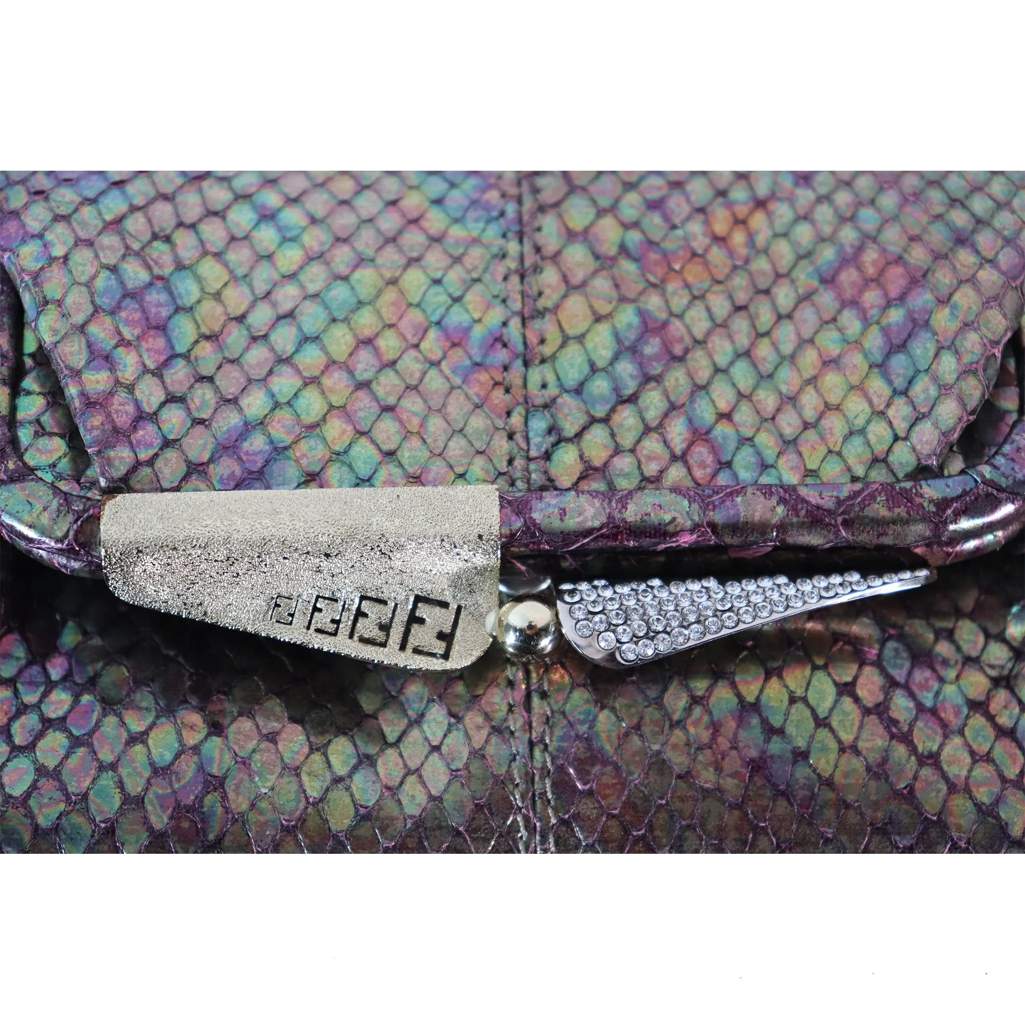 Fendi Snake Skin Clutch Handbag