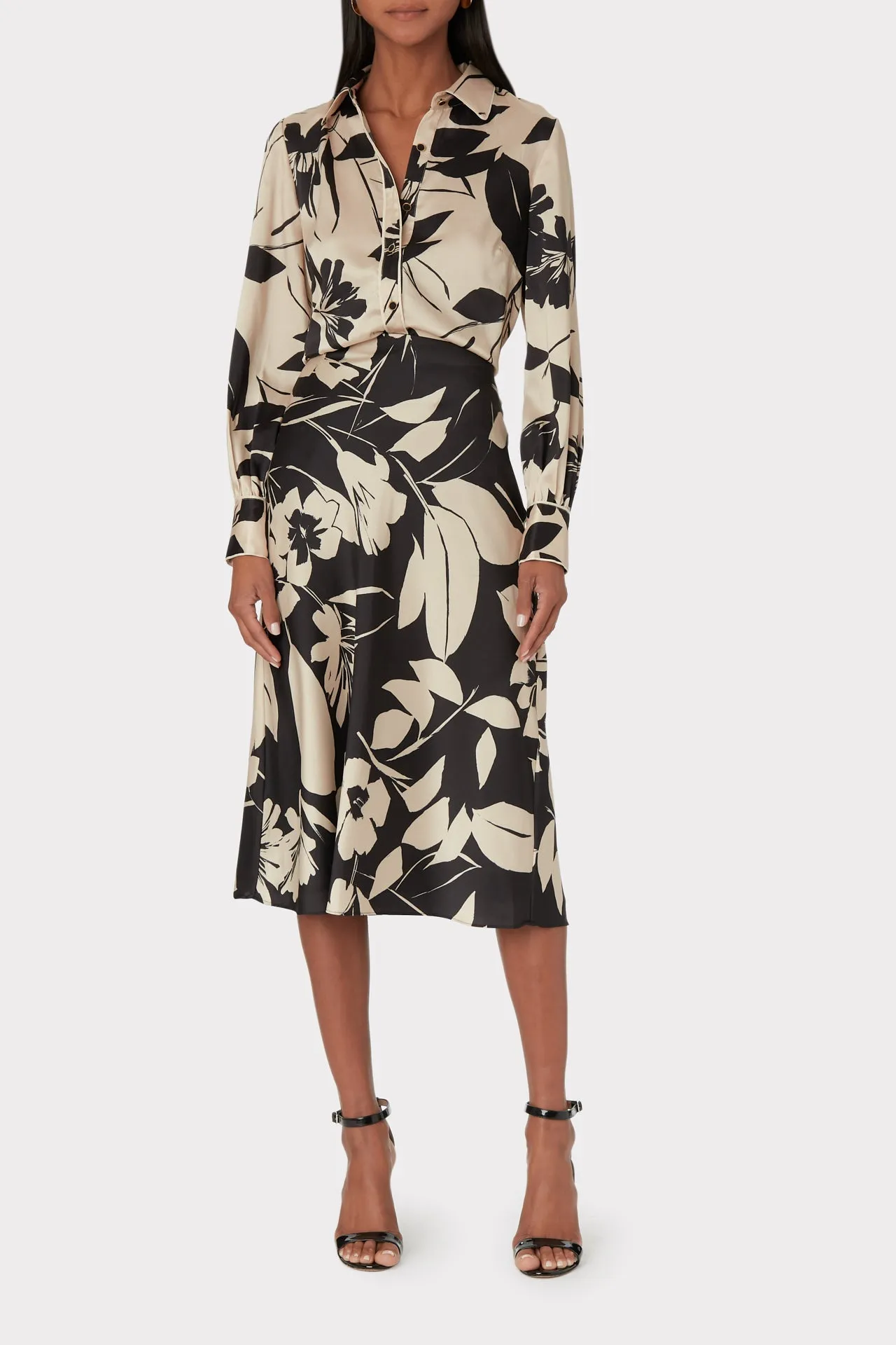 Fion Winter Floral Print Skirt