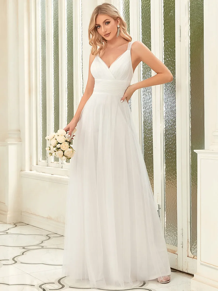 Floor Length Sleeveless Wholesale Maxi Bridesmaid Tulle Dresses