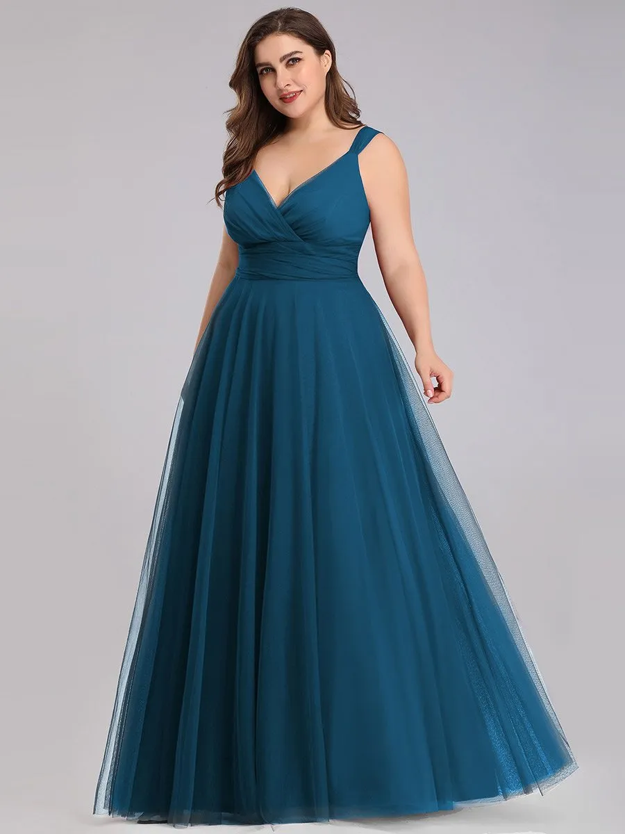 Floor Length Sleeveless Wholesale Maxi Bridesmaid Tulle Dresses