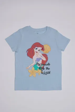 Girls' The Little Mermaid Ariel Mermaids Rule The World  Graphic Tee