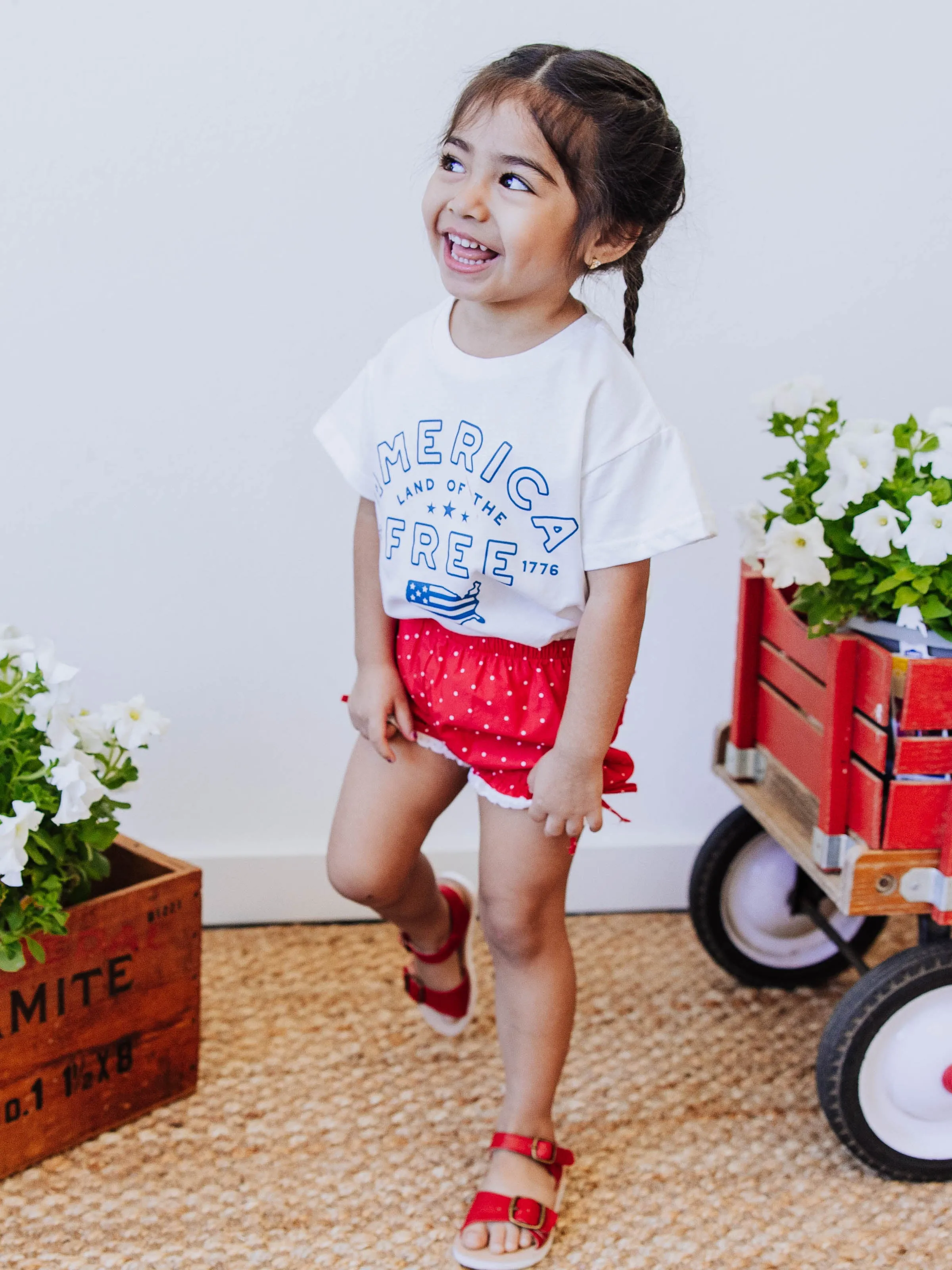 Graphic Tee - America Patriotic White