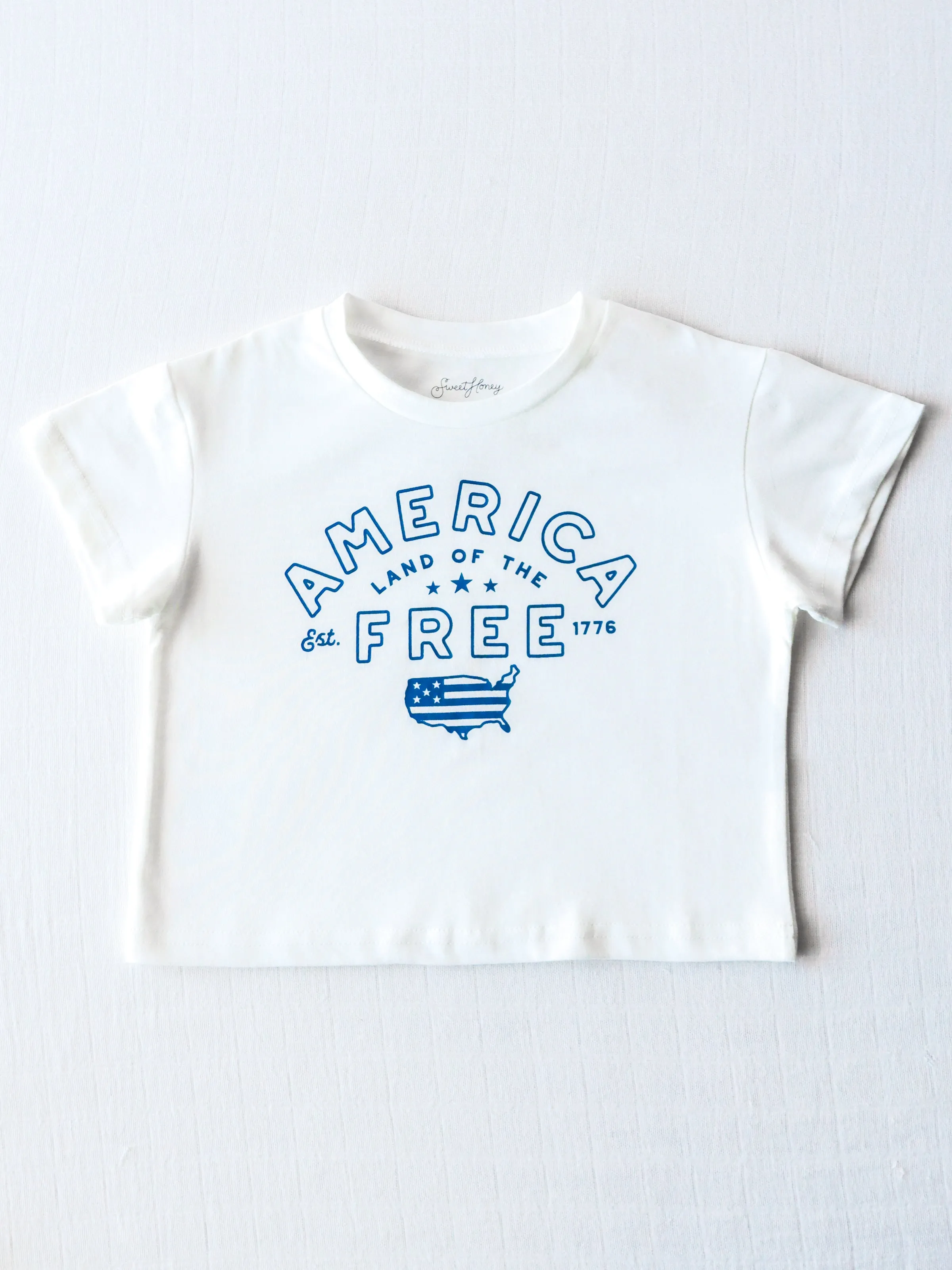 Graphic Tee - America Patriotic White