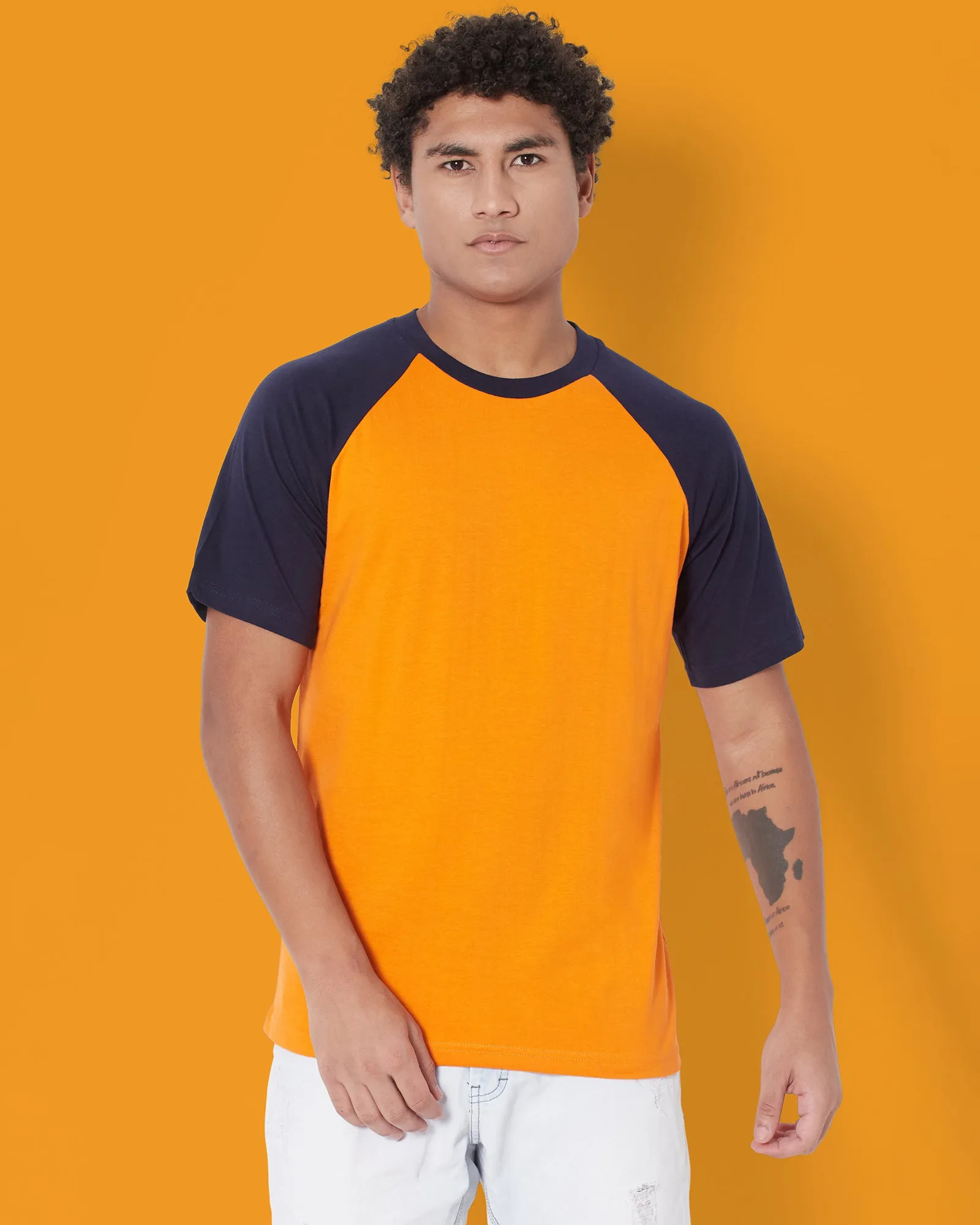 Half Sleeves Crew Neck: Confined Sunset