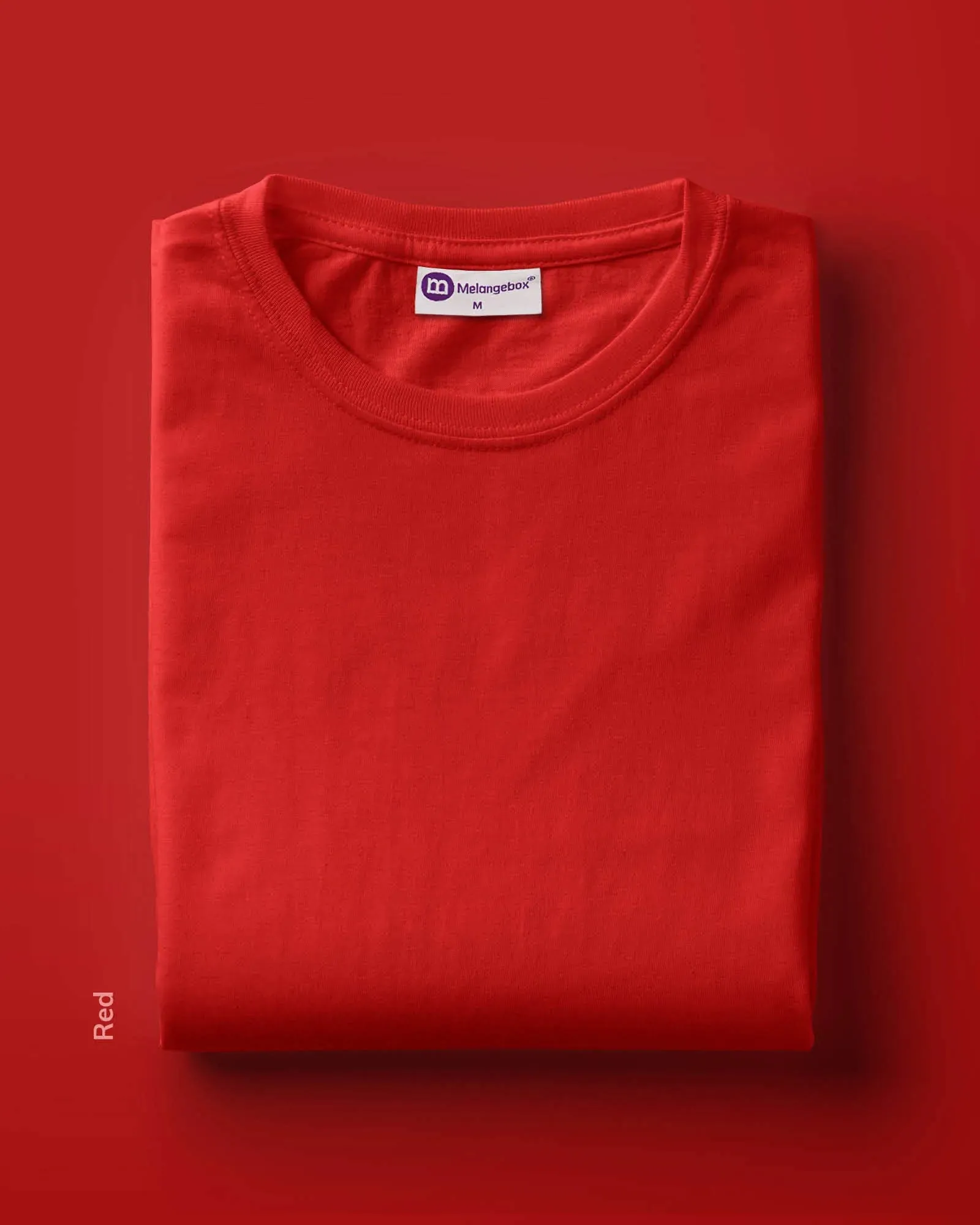 Half Sleeves Crew Neck: Red