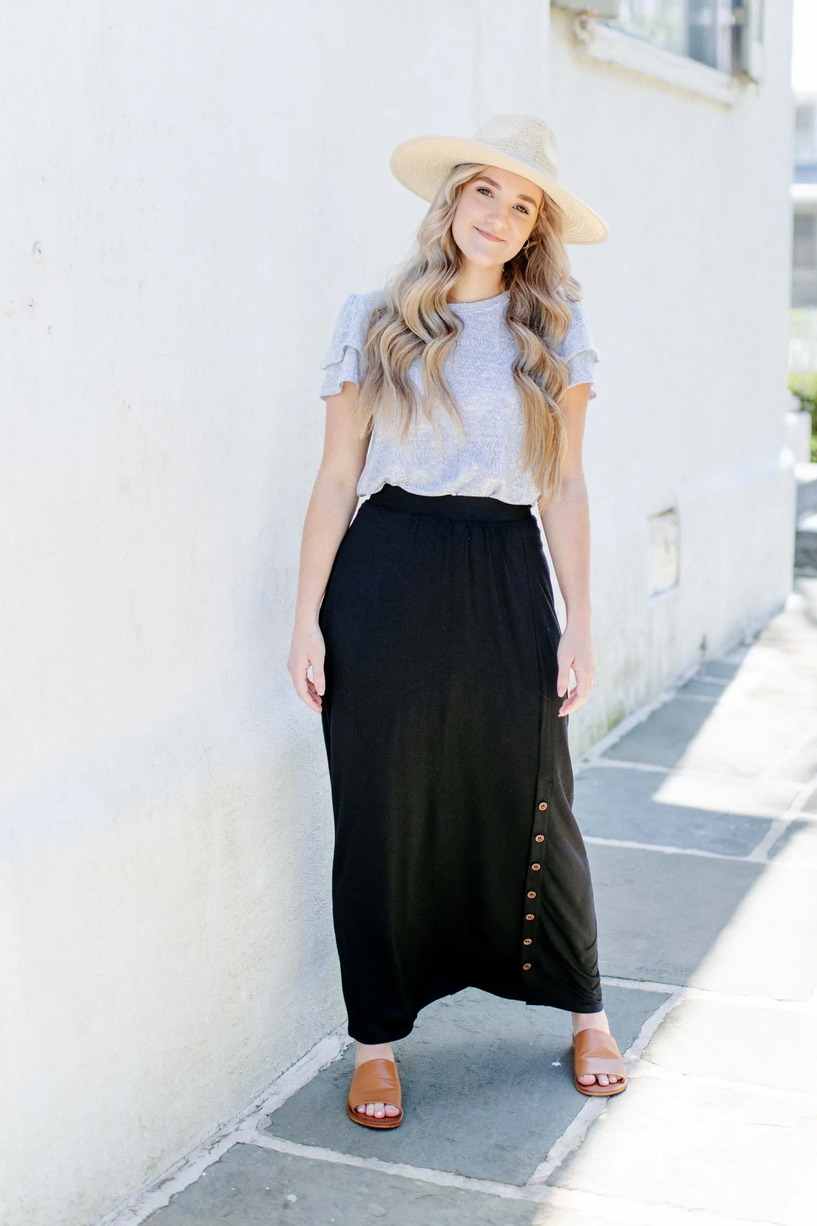 'Harper' Bamboo Blend Maxi Skirt FINAL SALE