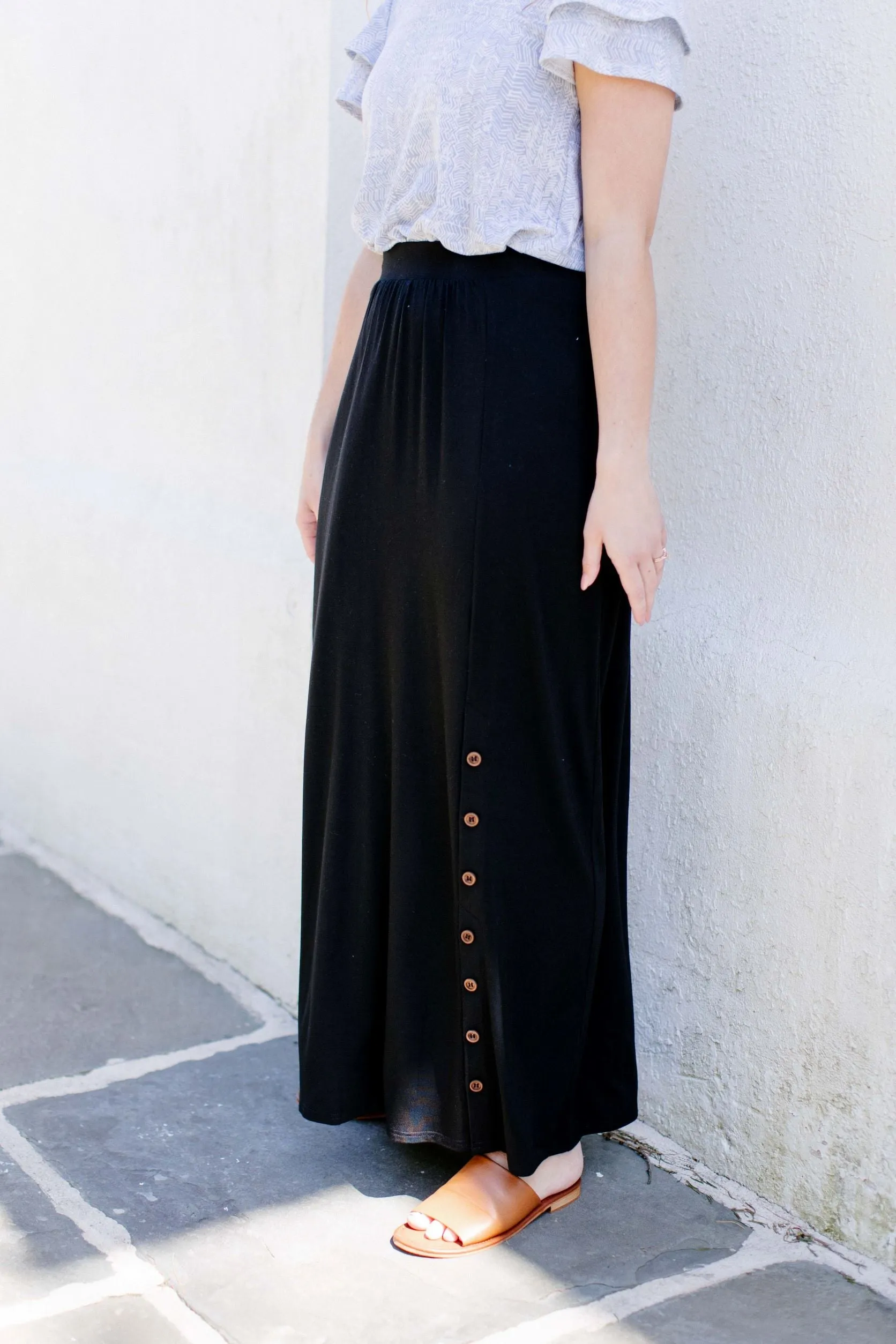 'Harper' Bamboo Blend Maxi Skirt FINAL SALE