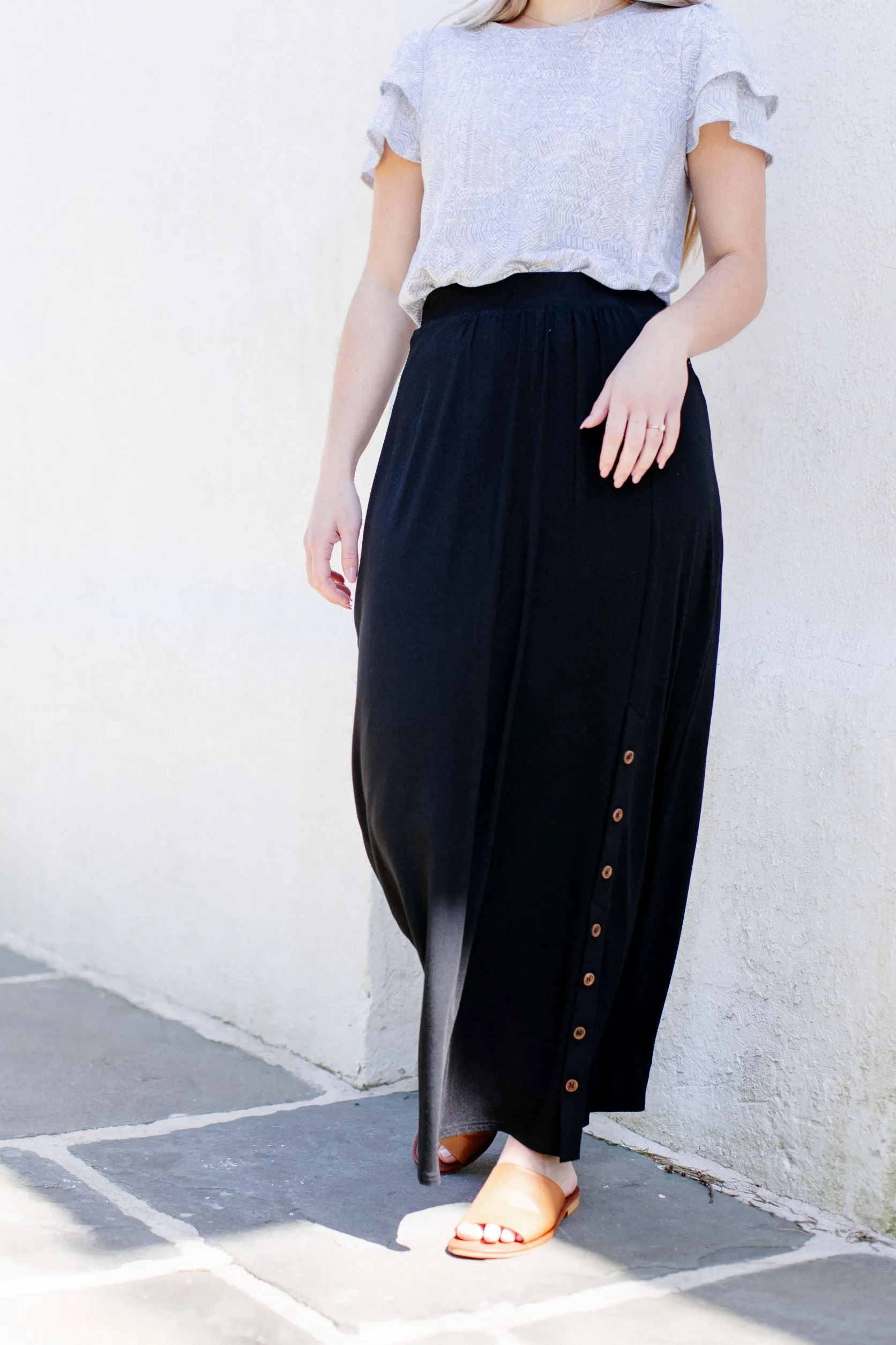 'Harper' Bamboo Blend Maxi Skirt FINAL SALE