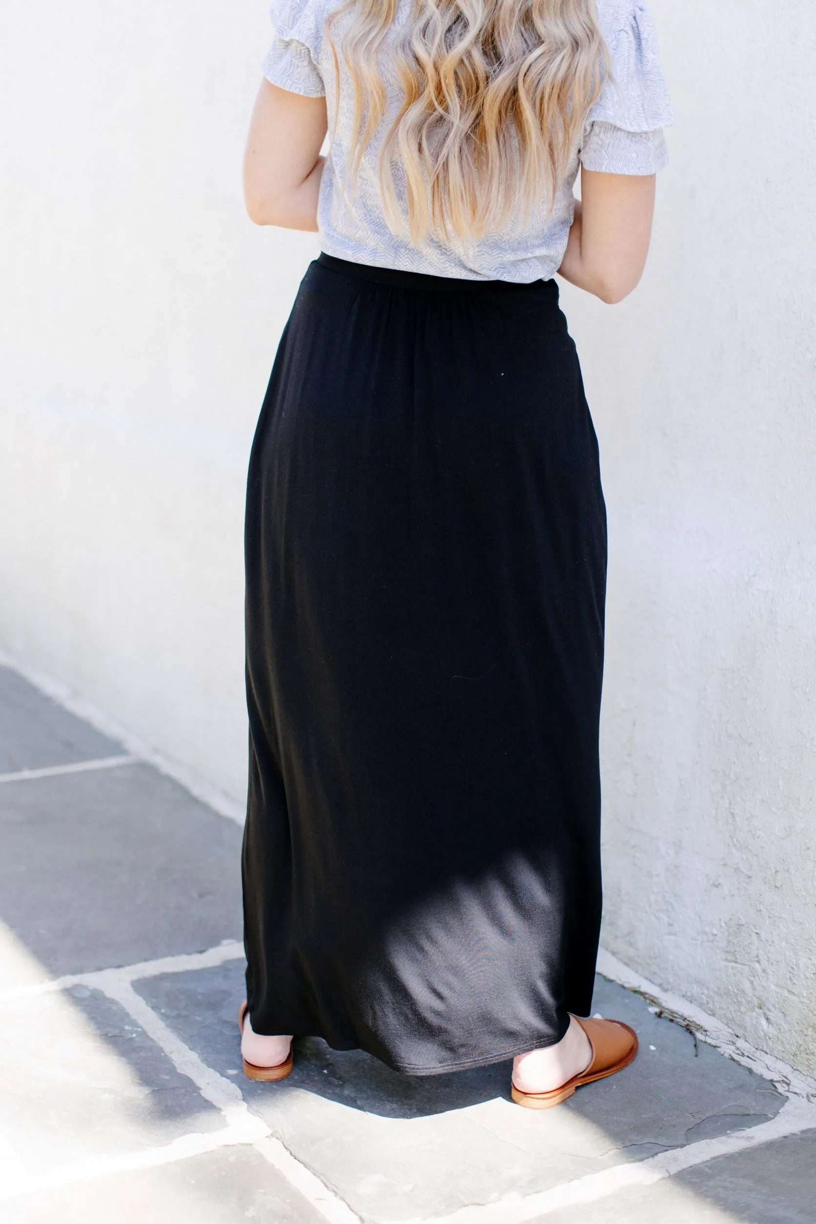 'Harper' Bamboo Blend Maxi Skirt FINAL SALE