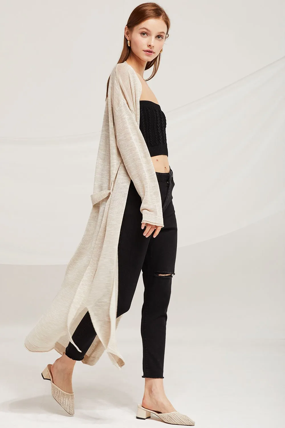 Hazel Summer Knit Long Cardigan