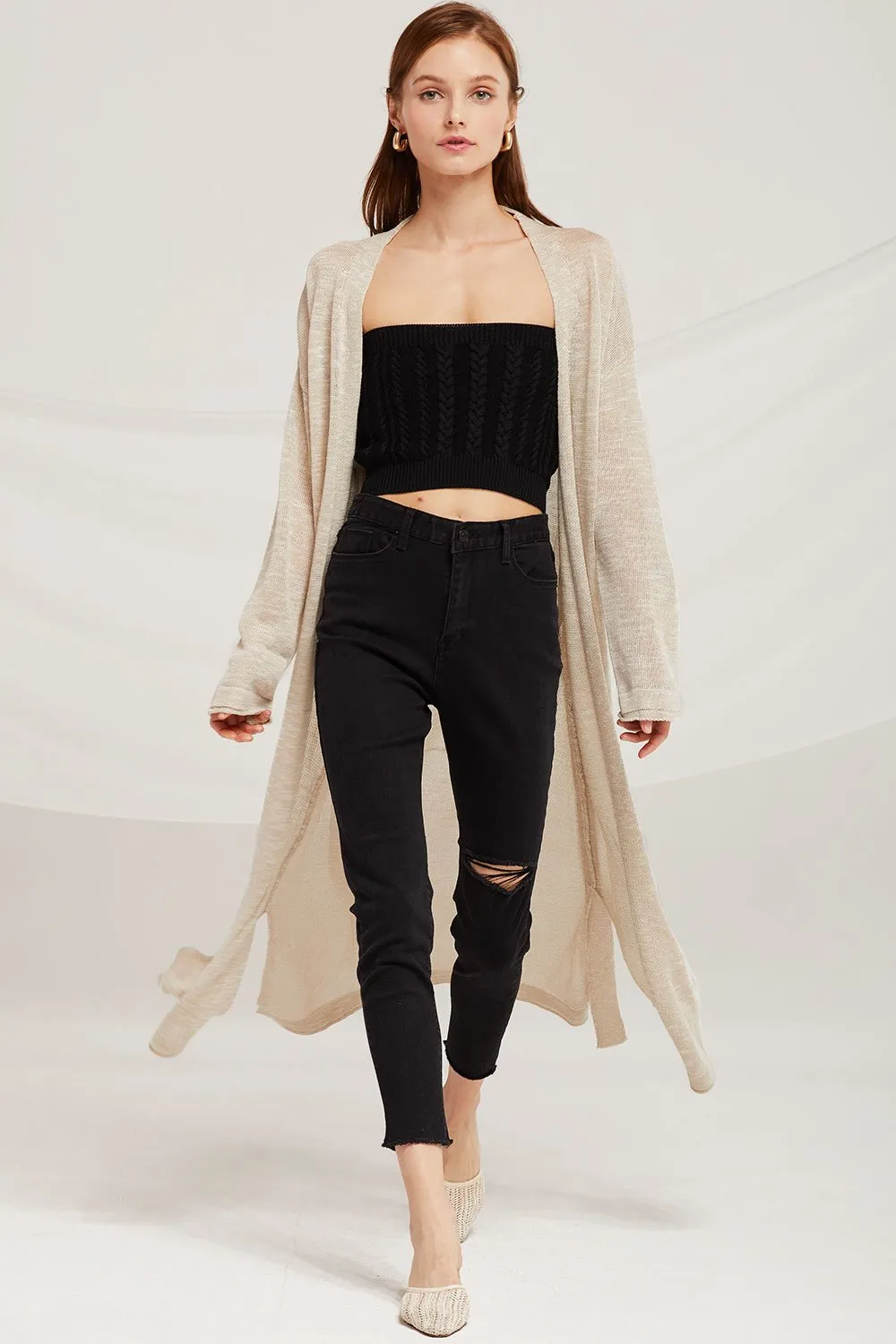 Hazel Summer Knit Long Cardigan