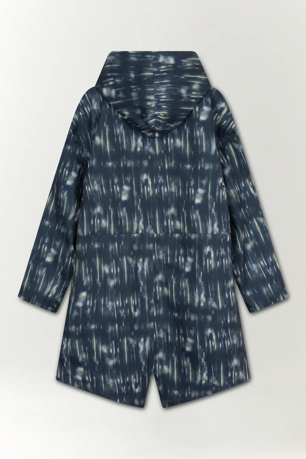 HOODED PARKA FISHTALE PRINT SS'24 NAVY