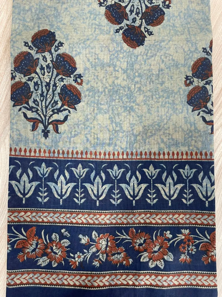 Indigo Ajrakh Cotton Dupatta