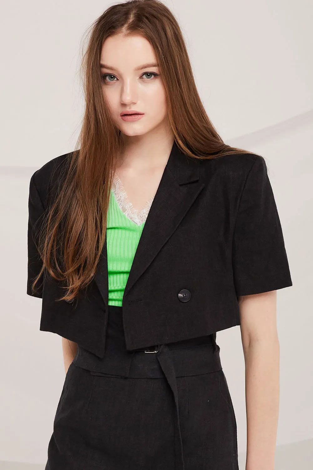 Janessa Cropped Suit Jacket