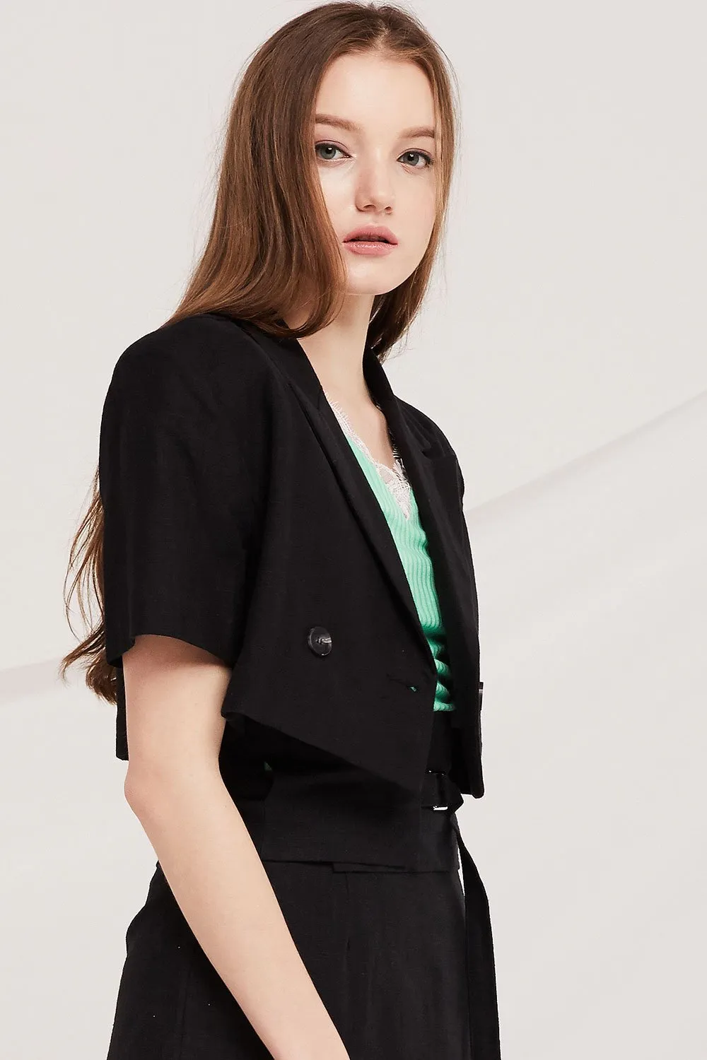 Janessa Cropped Suit Jacket