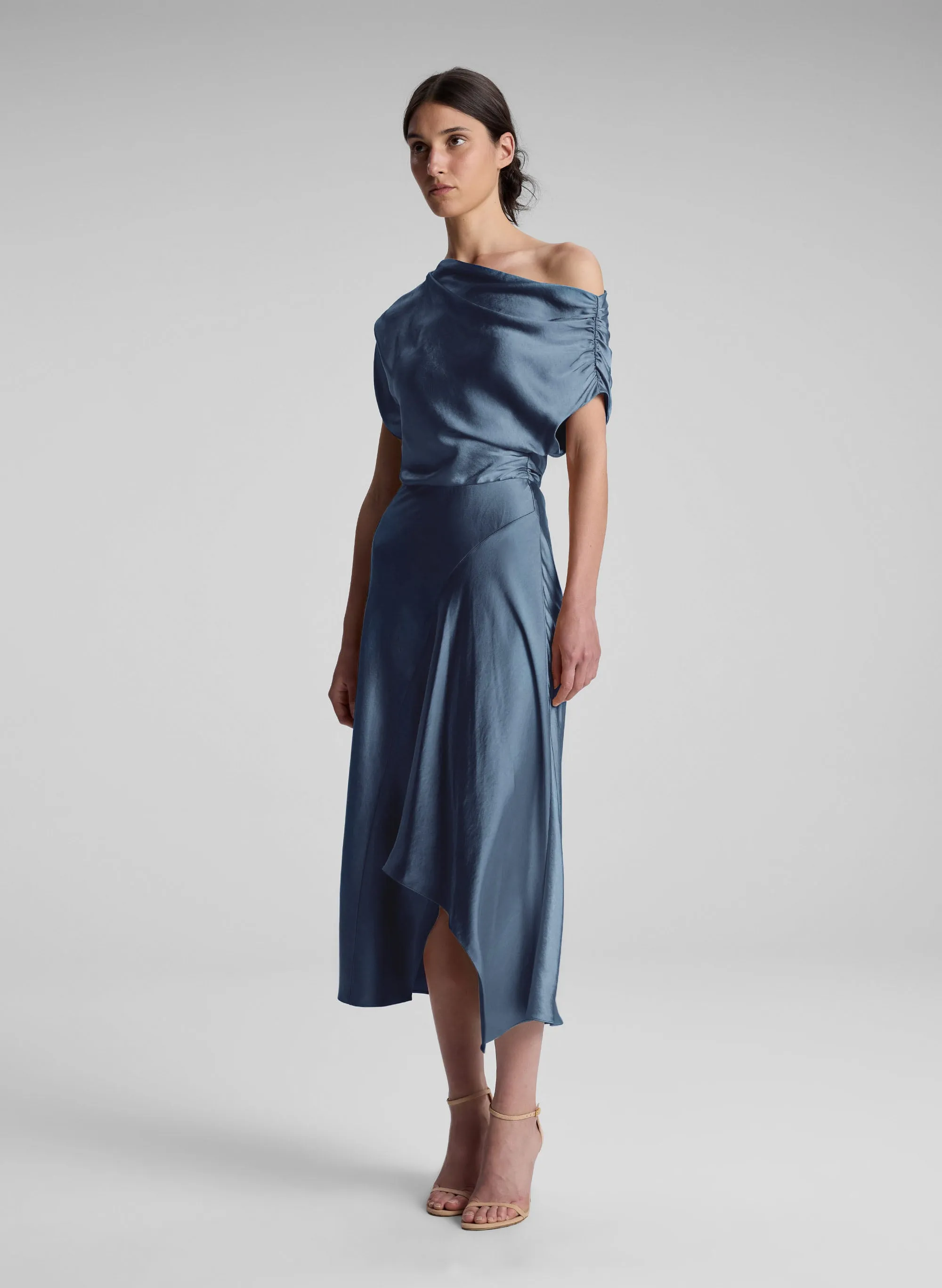 Jasmine Satin Midi Dress