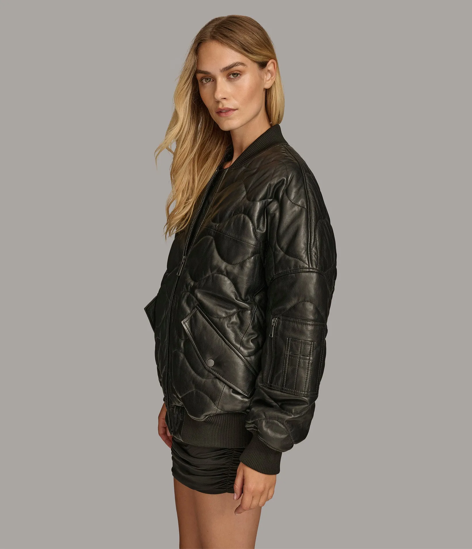 Jenna Quilted Oversized Bomber