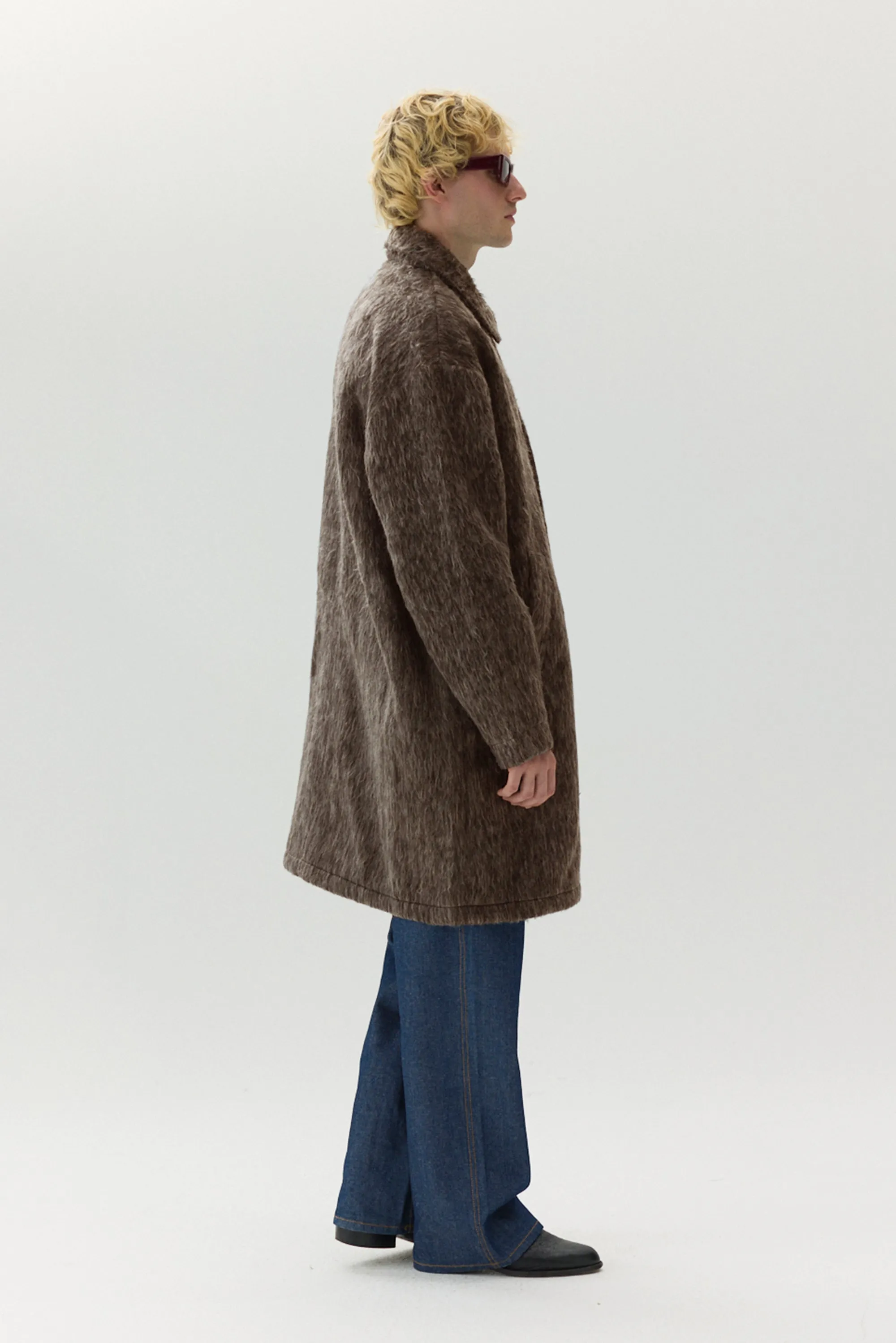 JOBA Fuzzy Car Coat for Autumn/Winter 2024 in Brown