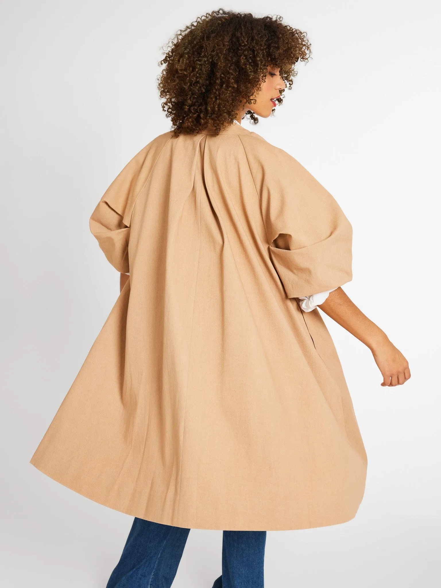 Josephine Coat in Almond