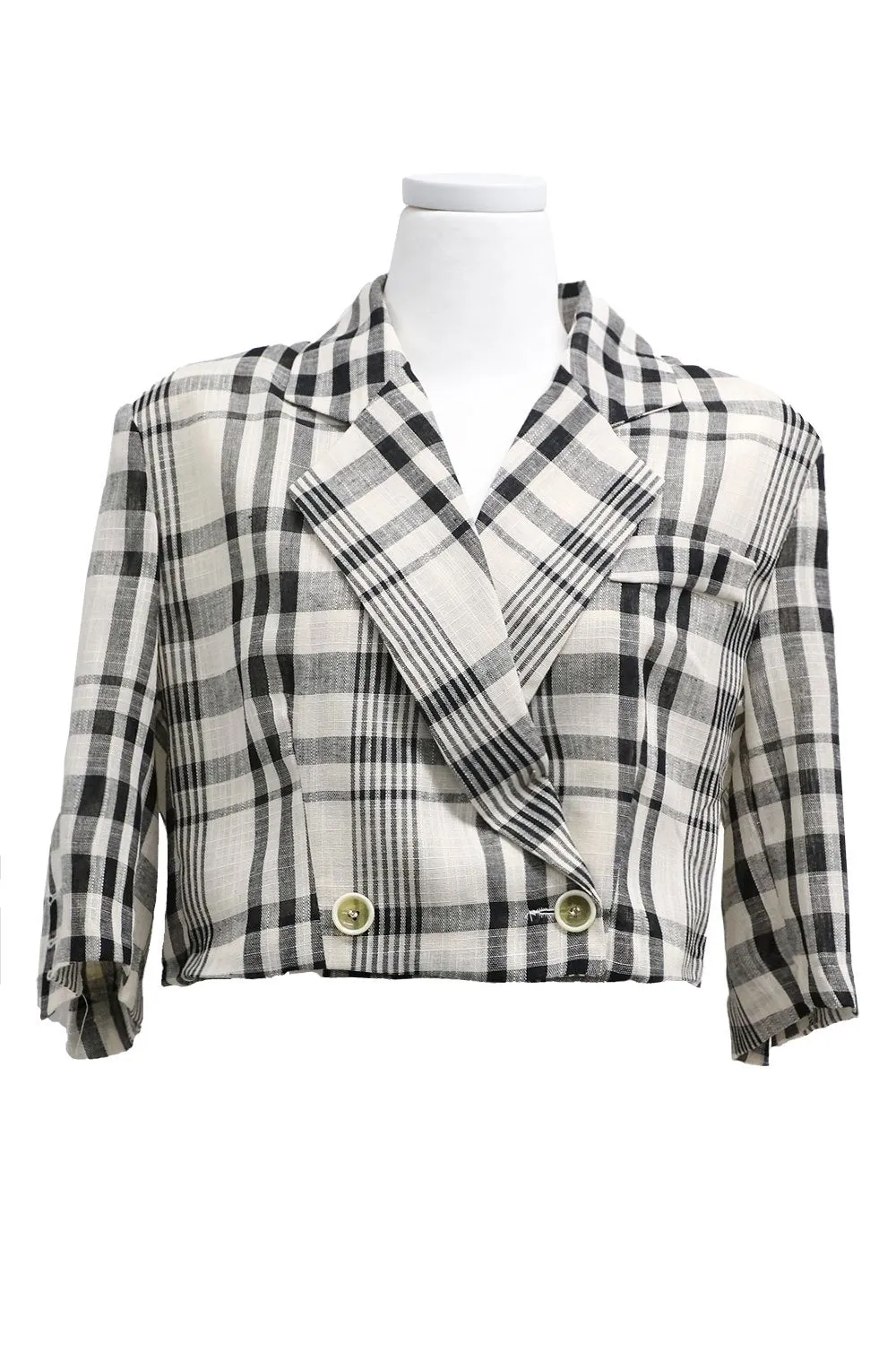 Kinsley Slash Cut Plaid Blazer