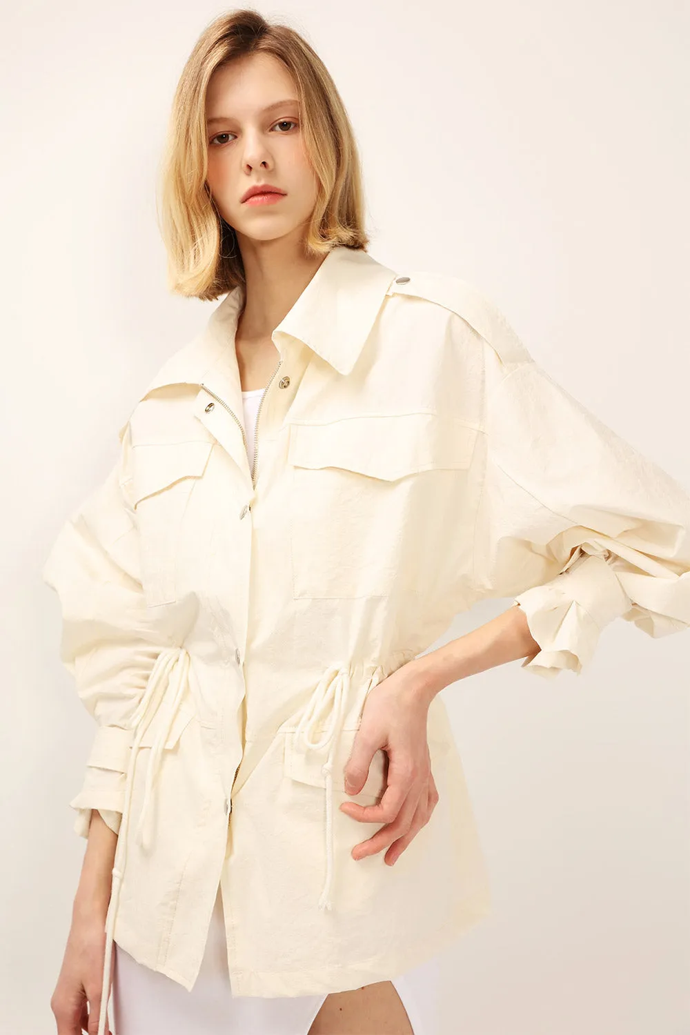 Lana Puff Sleeve Safari Jacket