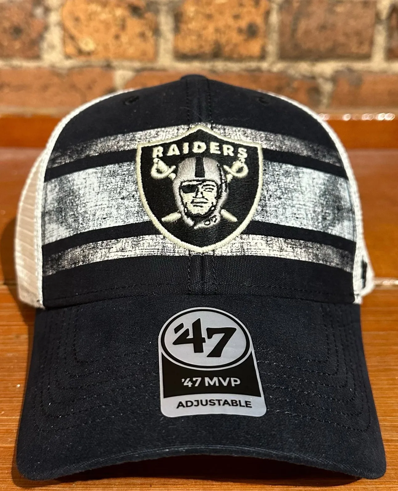 Las Vegas Raiders Striped Hat - 47 Brand