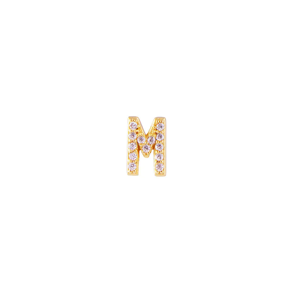 LETTER PAVE STUD - M