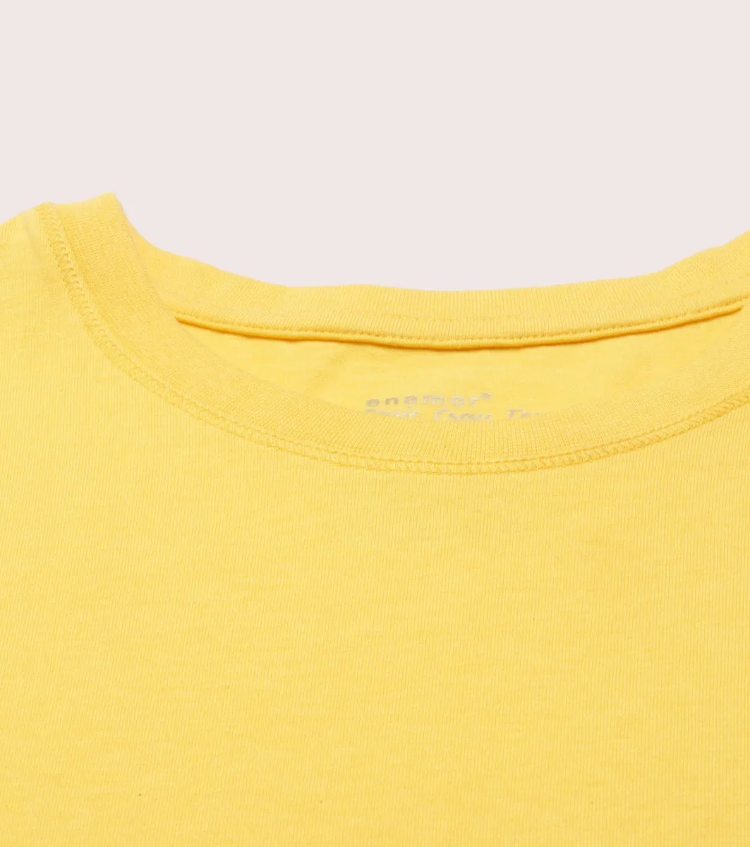 Long Sleeve Basic Crew Tee - Solid | Crew Neck Basic Stretch Cotton Tee