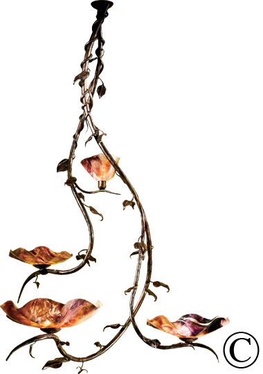 Magnolia Four Blossom Chandelier