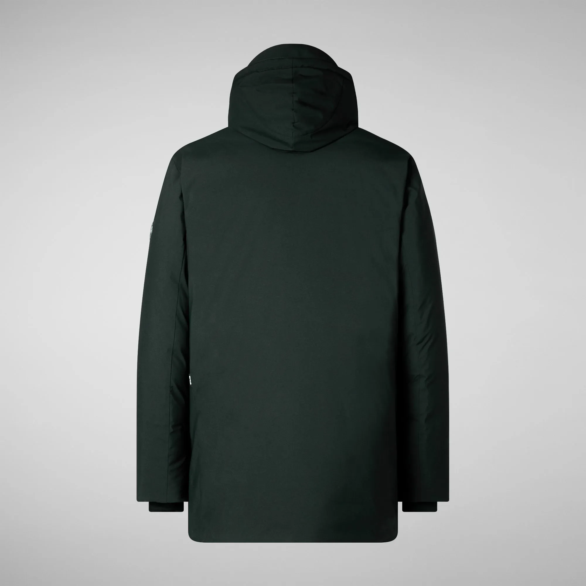 Man's hooded parka Sesle in green black