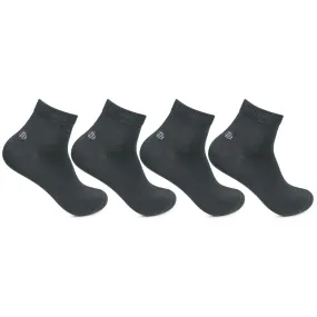 Men Club Class Dark Grey Ankle Socks - Pack of 4