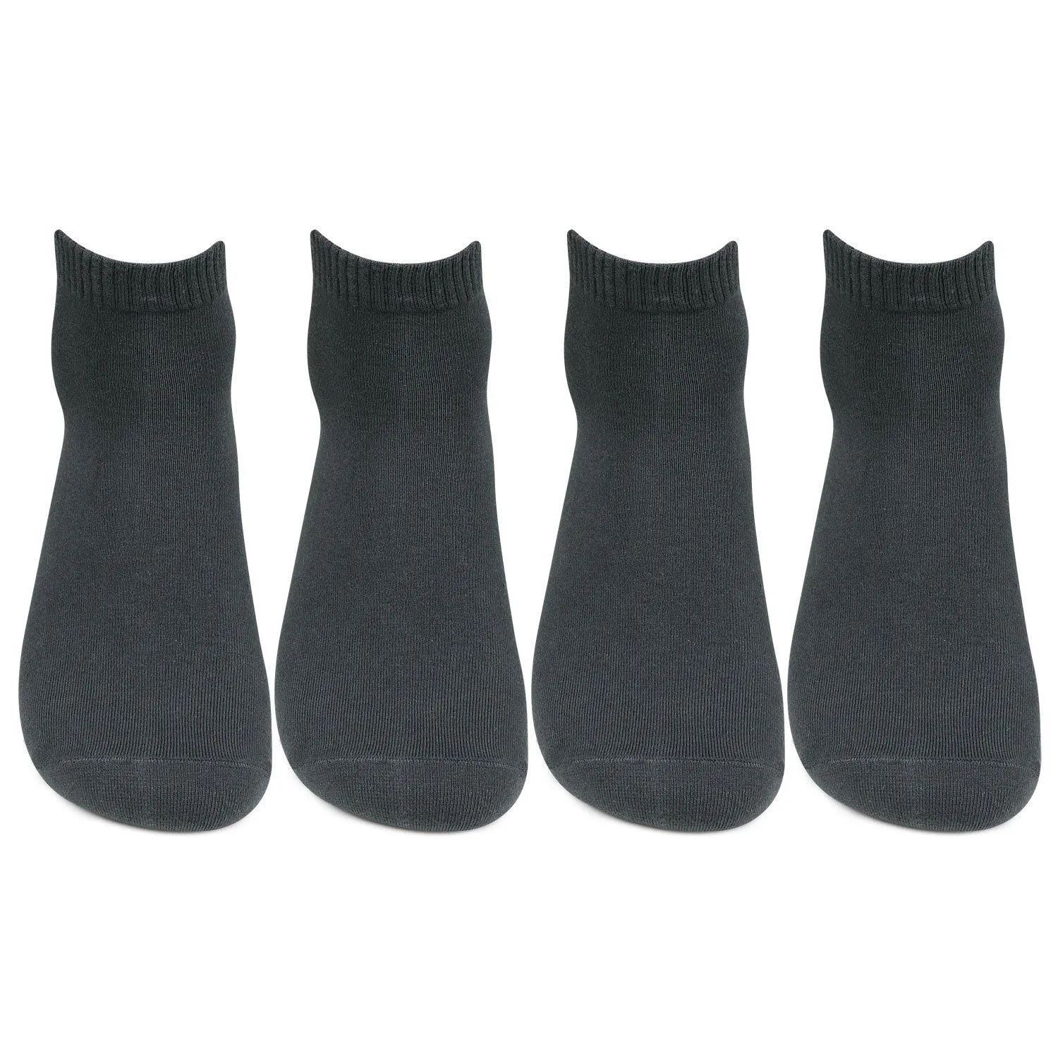 Men Club Class Dark Grey Ankle Socks - Pack of 4