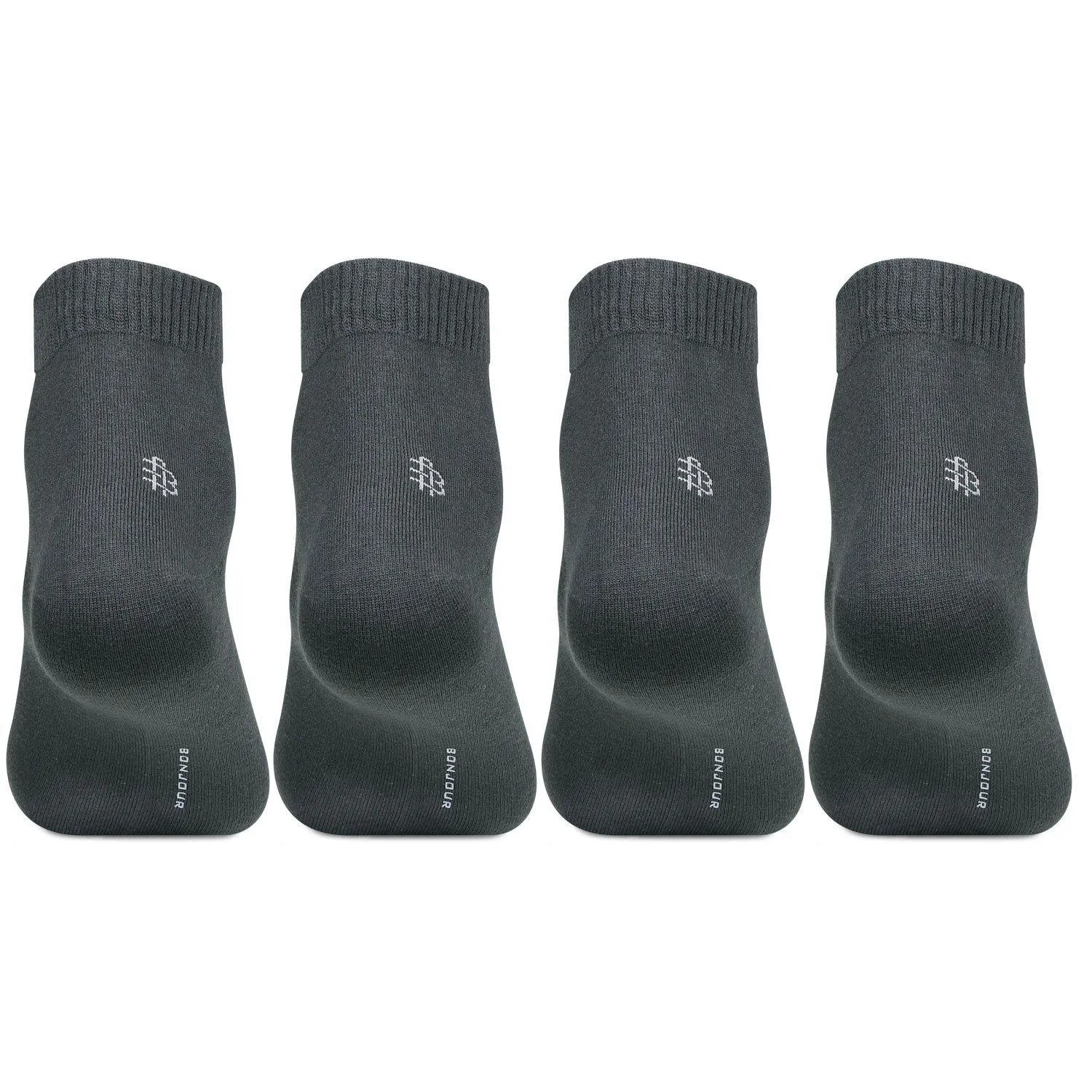 Men Club Class Dark Grey Ankle Socks - Pack of 4