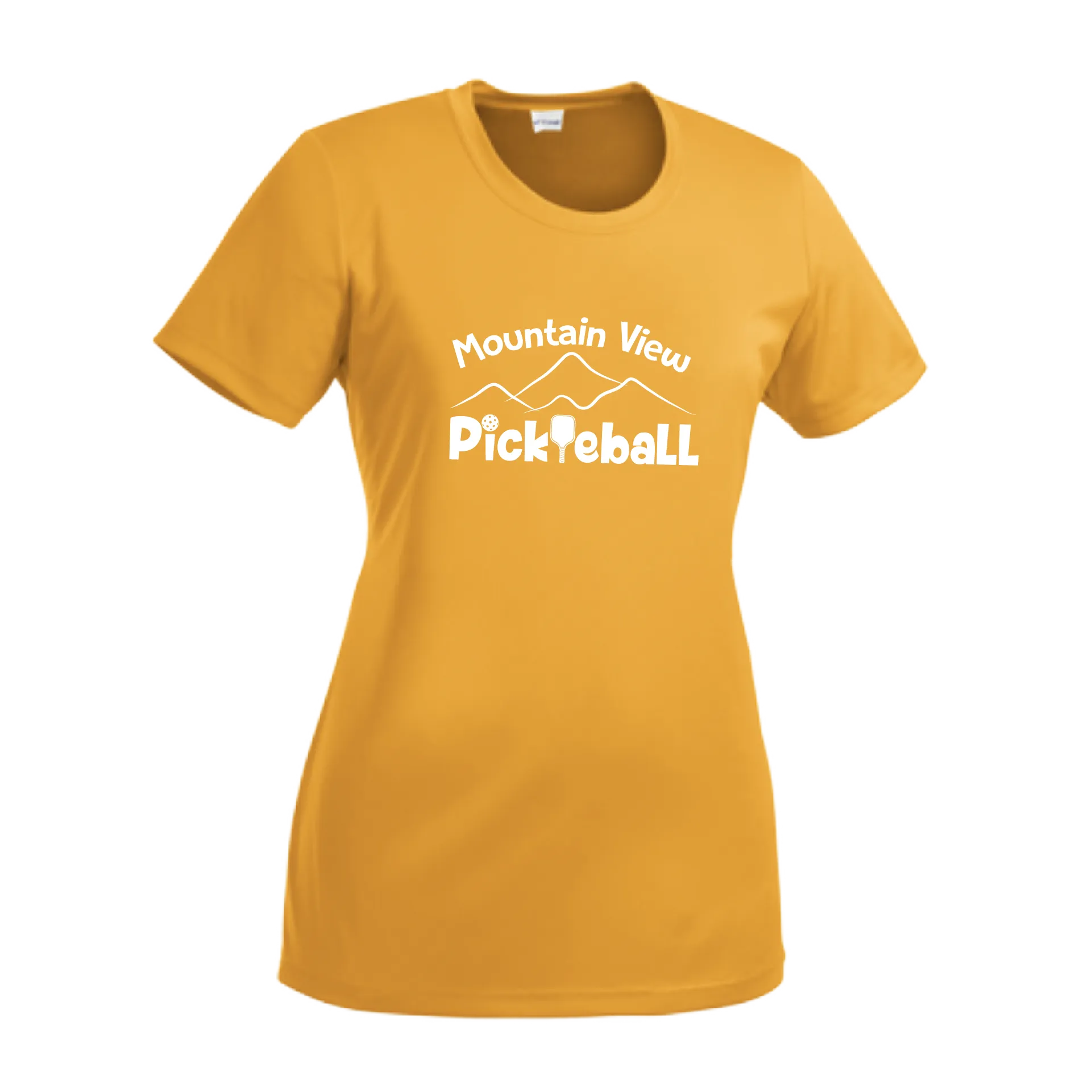 Mountain View Pickleball Club | Women’s Short Sleeve Crewneck Athletic Shirts | 100% Polyester