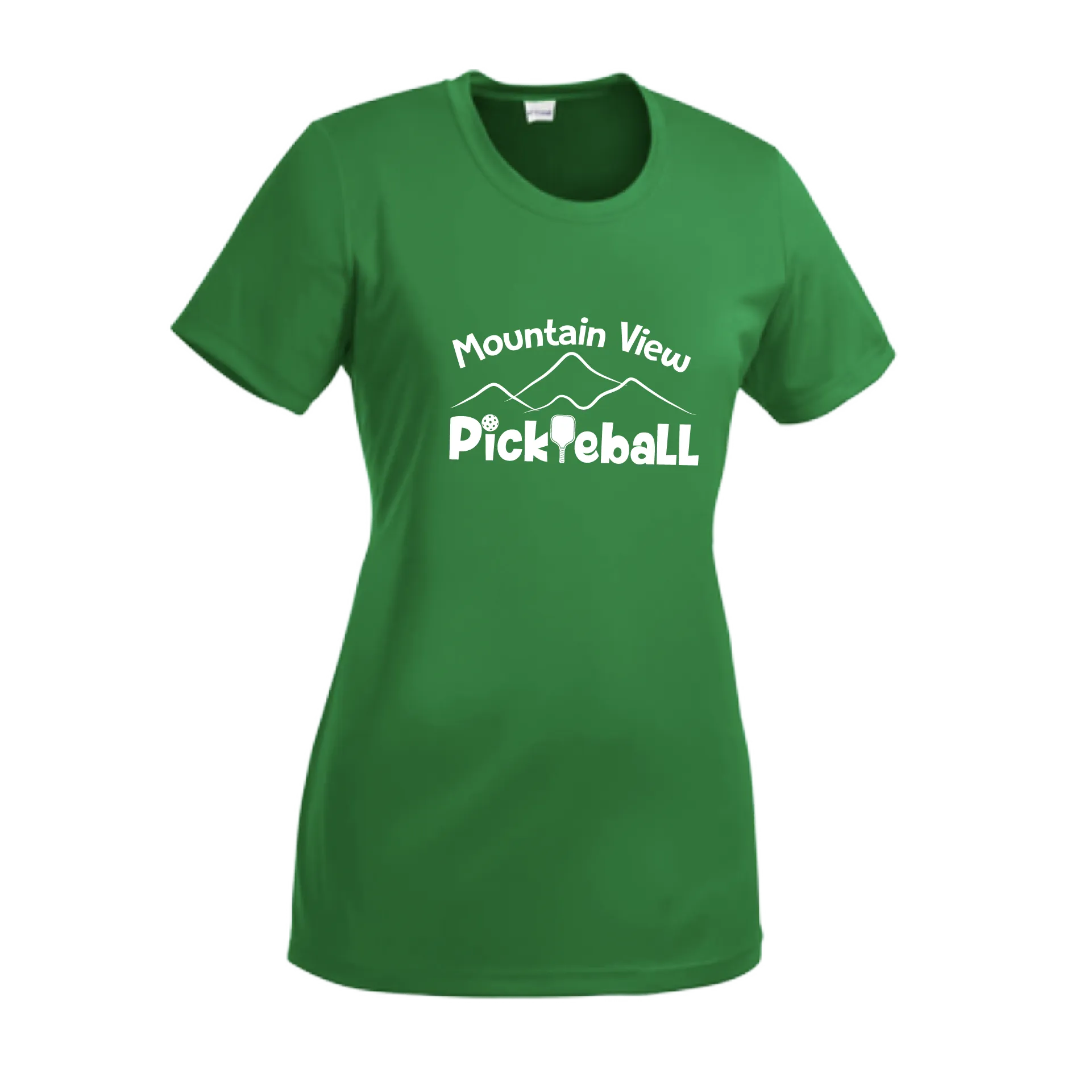 Mountain View Pickleball Club | Women’s Short Sleeve Crewneck Athletic Shirts | 100% Polyester