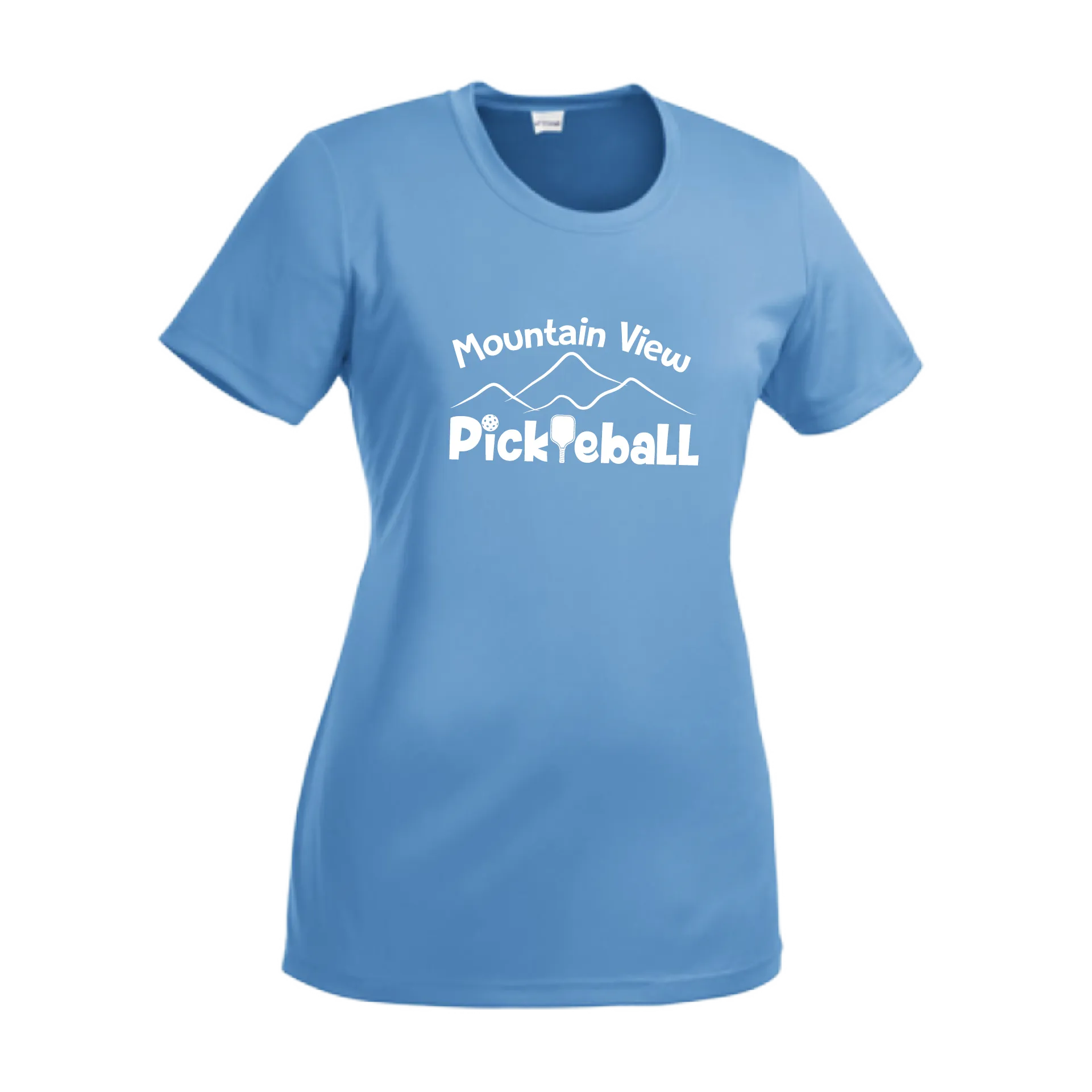 Mountain View Pickleball Club | Women’s Short Sleeve Crewneck Athletic Shirts | 100% Polyester