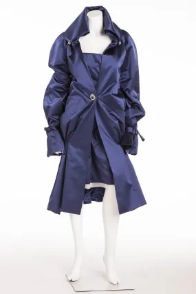 Original Alexander McQueen - New with Tags 2PC Cobalt Blue Dress with Coat - IT 38