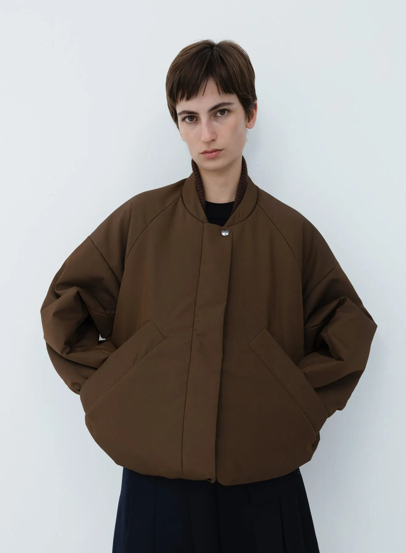 Oversized bomber nylon | breen