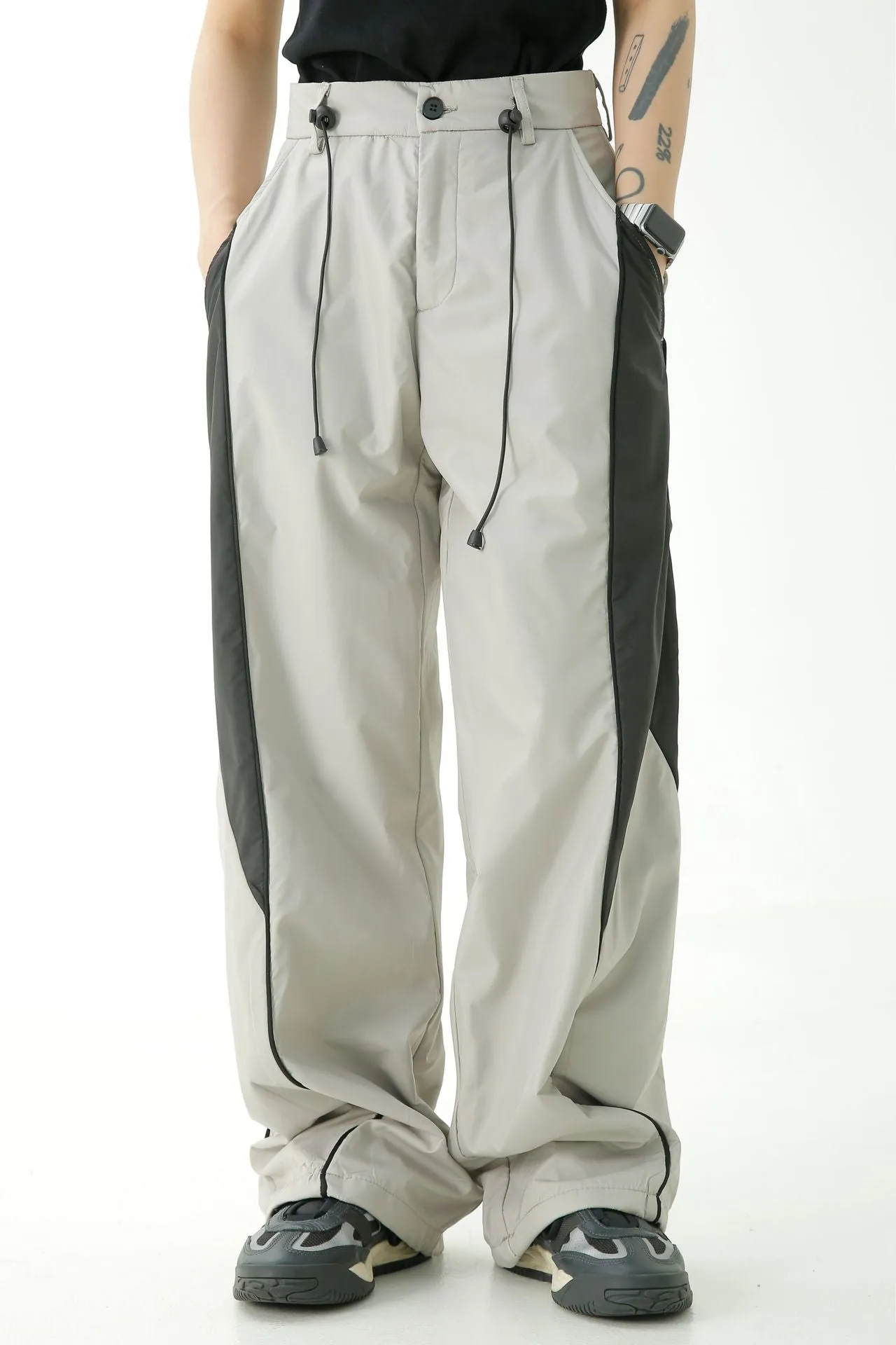 Patchwork | Drawstring Sweatpants Cargos