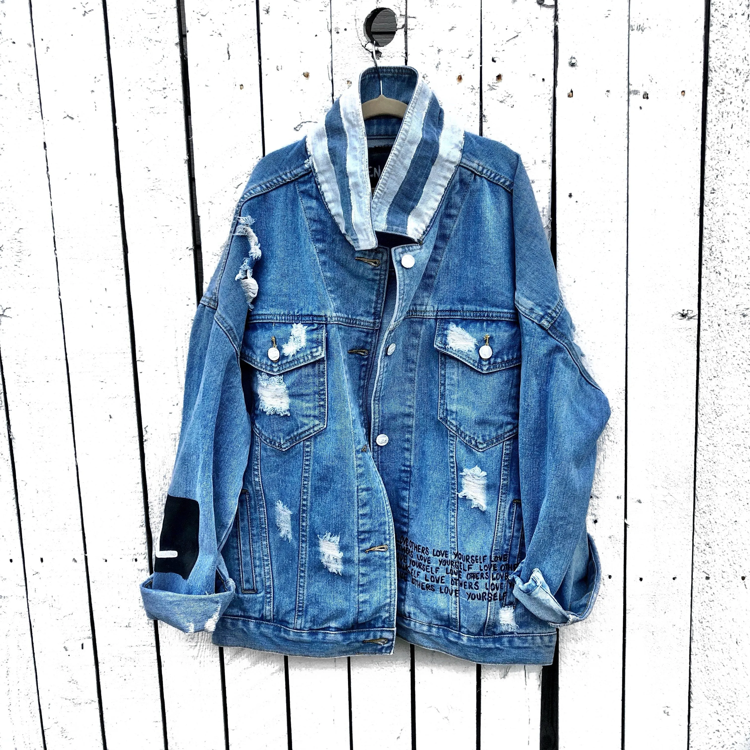 'PEACE AND LOVE' DENIM JACKET